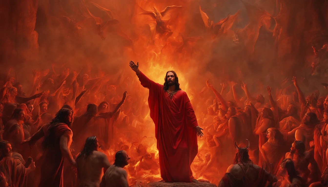 Jesus Christ in Hell Among Demons
