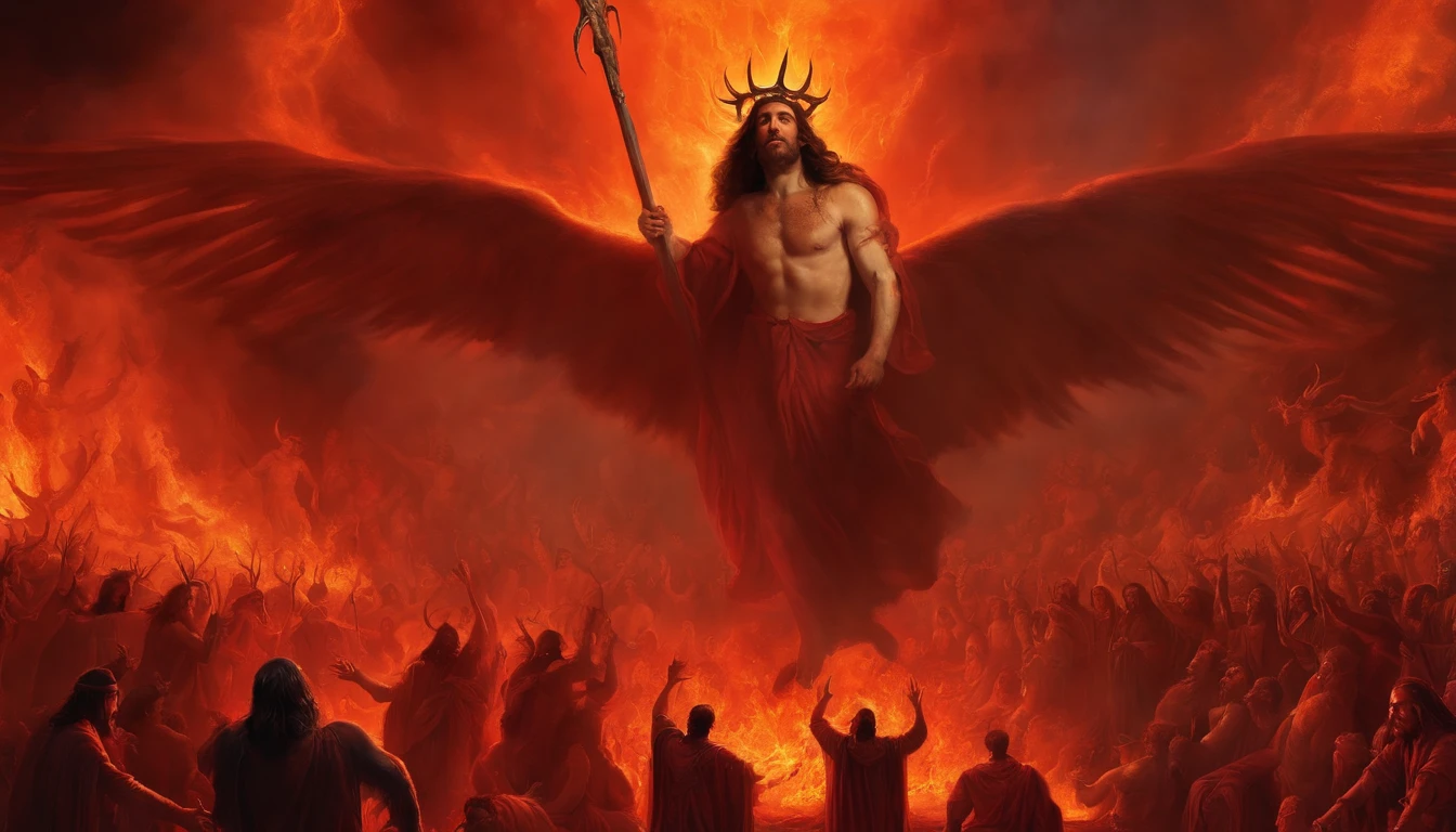 Jesus Christ in Hell Among Demons