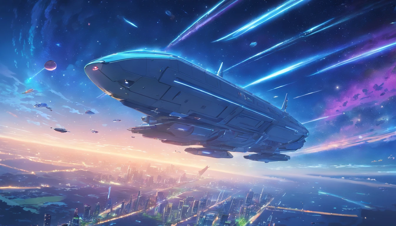 Illustrate a convoy of Alien interstellar ships traveling through a nebula-rich region of space. Each vessel represents a different alien race, showcasing the unity and diversity of life in the intergalactic sharp focus absolutely stunning art,highest quality art, highest resolution, hyper detailed,blue and green futuristic, samurai atmospheric,8k,64k, HD, unparalleled masterpiece, dynamic lighting, cinematic,