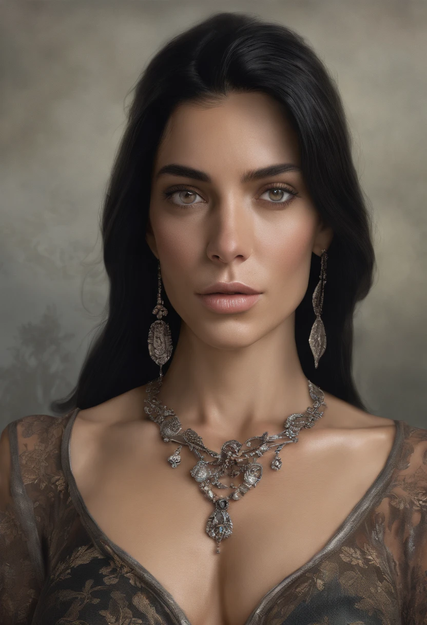 there is a woman with long black hair and a necklace, Mulher de 30 anos, 3 0 anos de idade mulher, (38 anos), 38 anos, 2 9 anos, 2 8 anos, 2 7 anos, lindo rosto latino, 3 2 anos, Mulher de 30 anos de Cuba