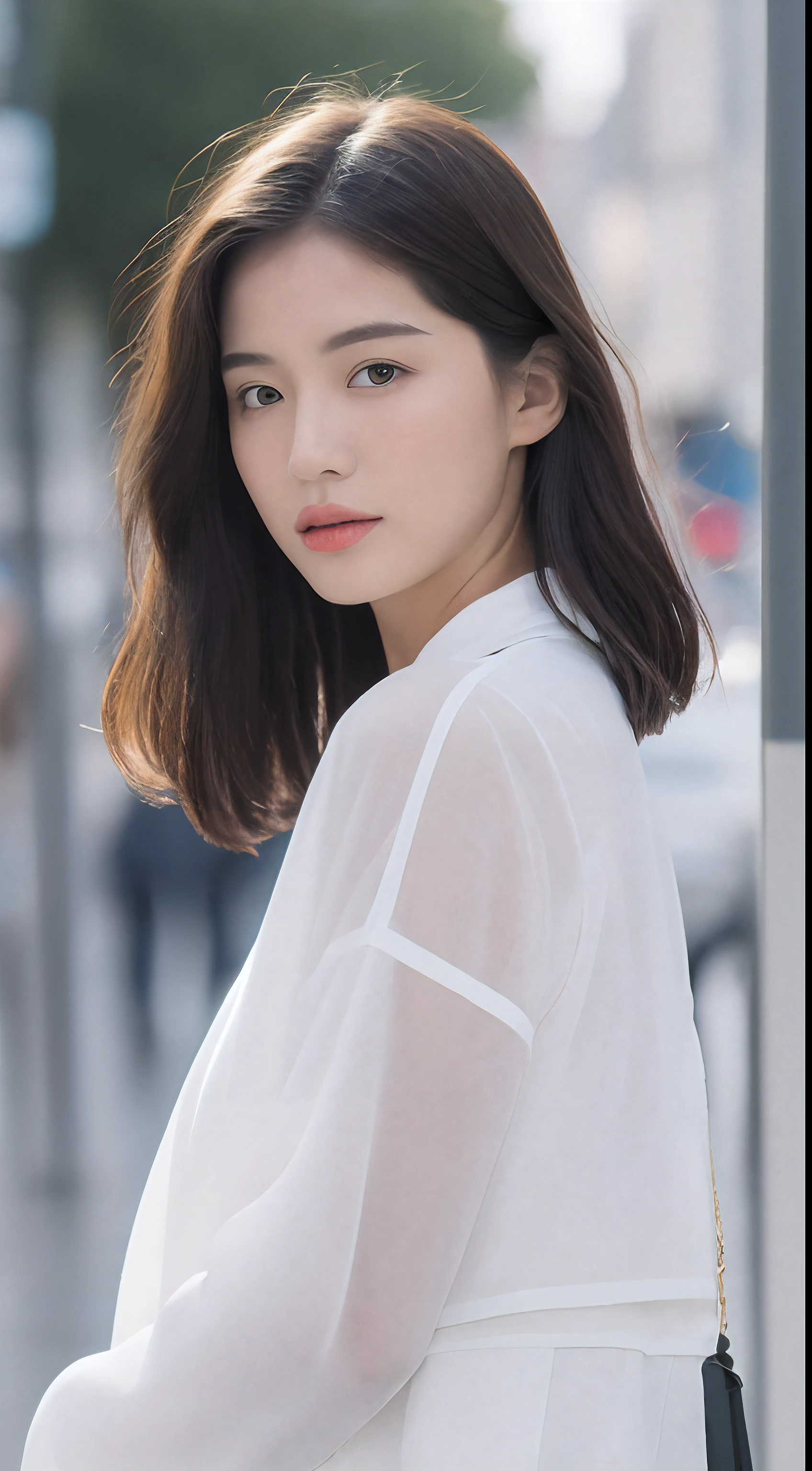 ((Best Quality, 8K, Masterpiece:1.3)), Focus: 1.2, Perfect Body Beauty: 1.4, Buttocks: 1.2, ((Layered Haircut, Breasts: 1.2)), (Wet Clothes: 1.1) , (Rain, Street:1.3), Bandeau Dress: 1.1, Highly Detailed Face and Skin Texture, Delicate Eyes, Double Eyelids, Whitened Skin, Long Hair