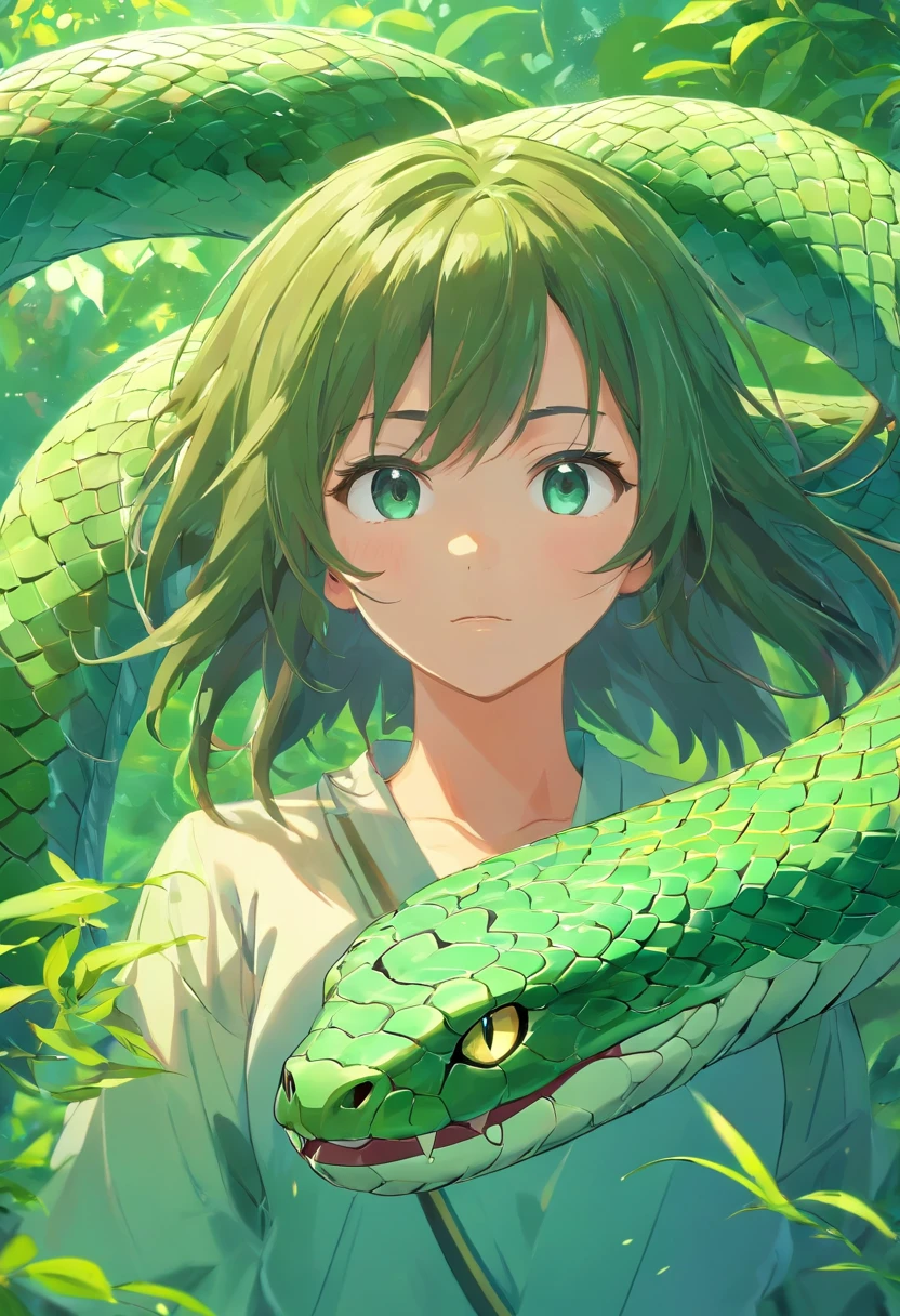 A large snake slipped away,VIPER,venomize,mysterious creature, A majestic, Nine snake heads, Fierce,unholy, mystical aura, surreal atmosphere,(Chinese folk suspense, terroral, Supernatural comic book style), hyper qualit,hyper HD,4K