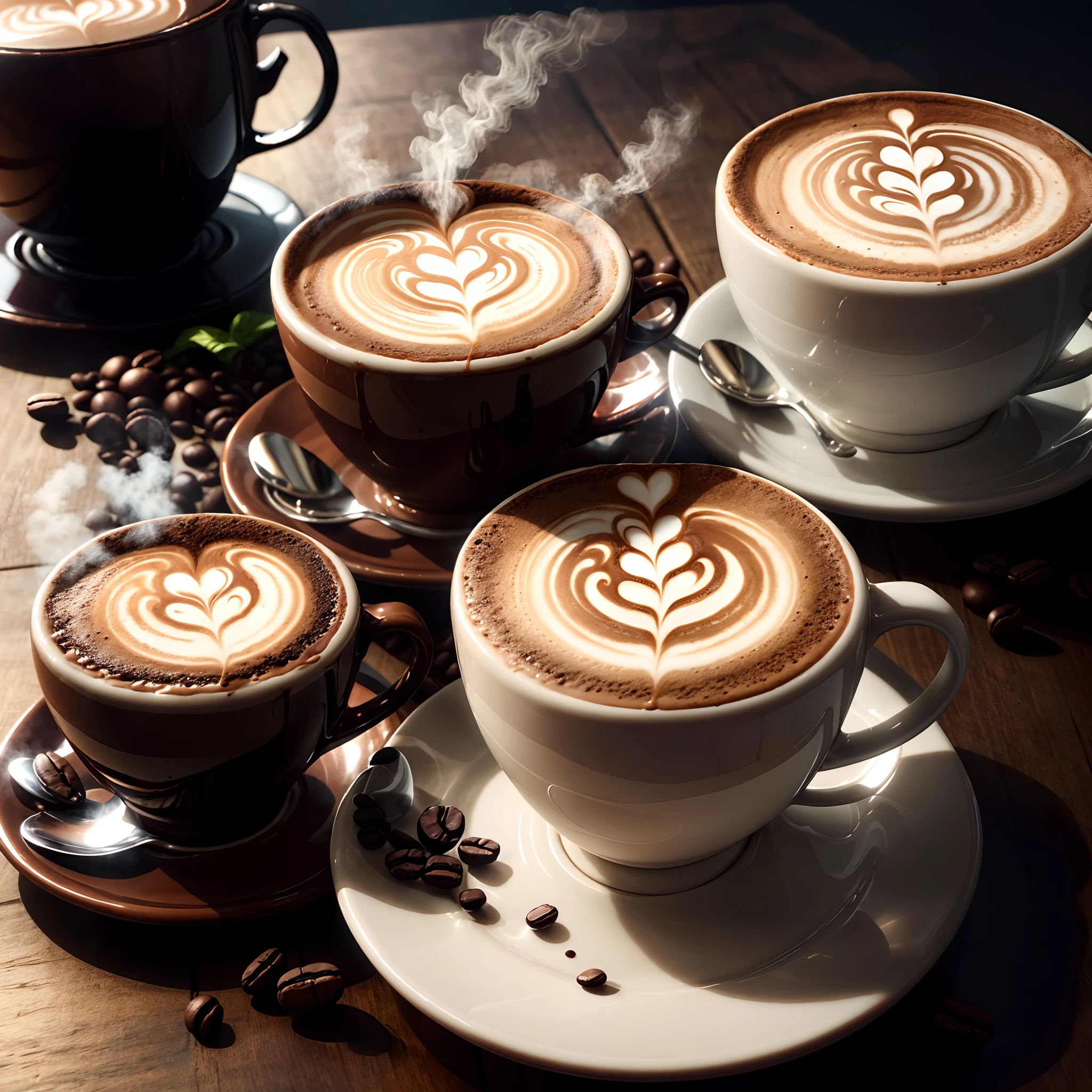 a cup of latte coffee,chocolate and cream on the top,lotus flower-shaped top,beautiful detailed cream and chocolate,delicious smell,light brown color of the coffee,white cream swirls,artistic latte art,perfectly frothed milk,smooth and velvety texture,(realistic,photorealistic:1.37),high-quality photo,specialty coffee,aromatic espresso beans,exquisite porcelain cup,elegant coffee shop ambiance,subtle steam rising,barista's expertise,morning coffee ritual,delicate coffee foam,kitchen counter backdrop,warm and cozy atmosphere,rich and indulgent,coffee lover's dream,subtle coffee aroma,best quality coffee beans,gourmet treat,artistic coffee presentation,attractive coffee arrangement,natural lighting,soft shadows,vivid colors