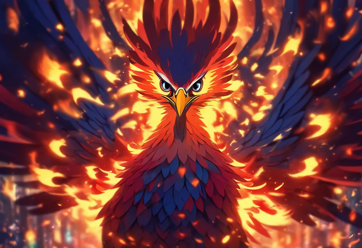 Eduardo Rodríguez Calzado style，Phoenix bird
