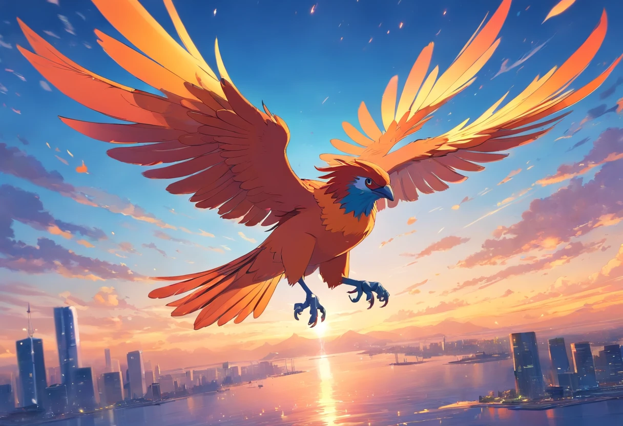 Eduardo Rodríguez Calzado style,Phoenix bird