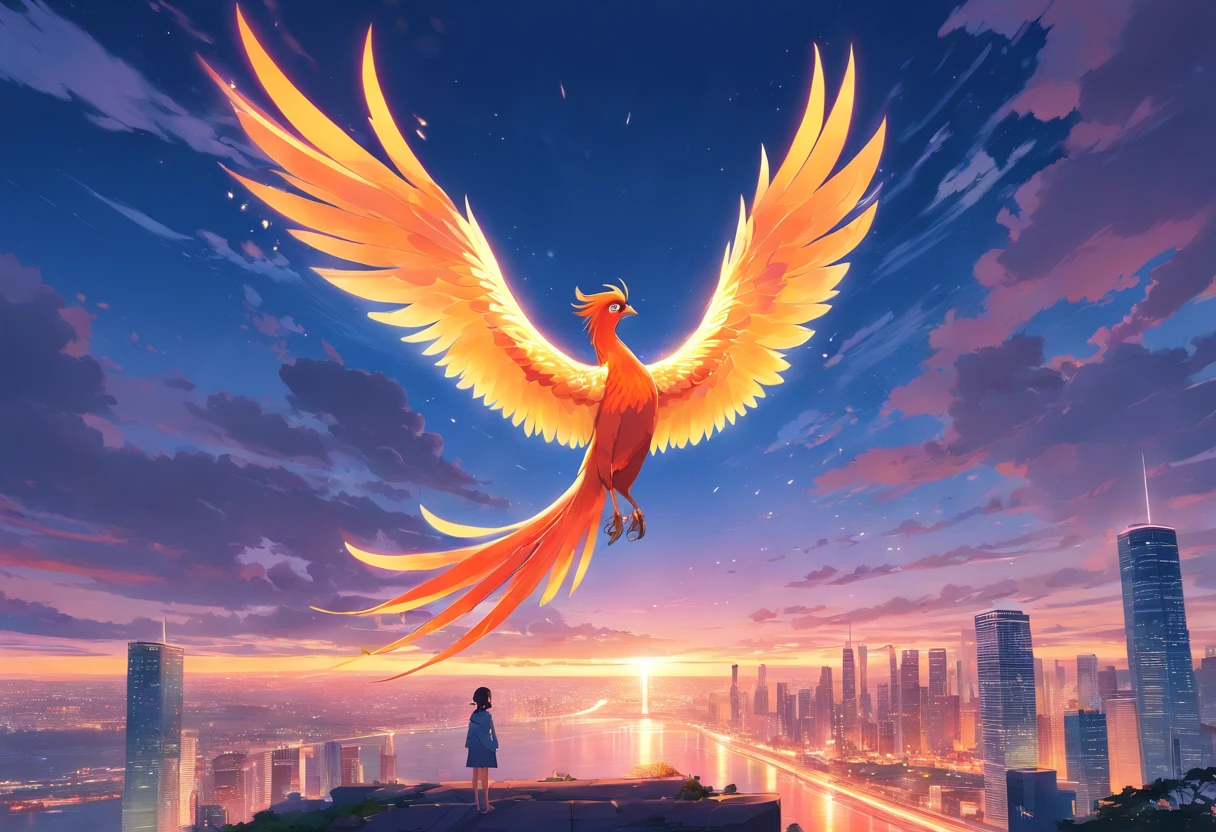 Eduardo Rodríguez Calzado style,Phoenix bird