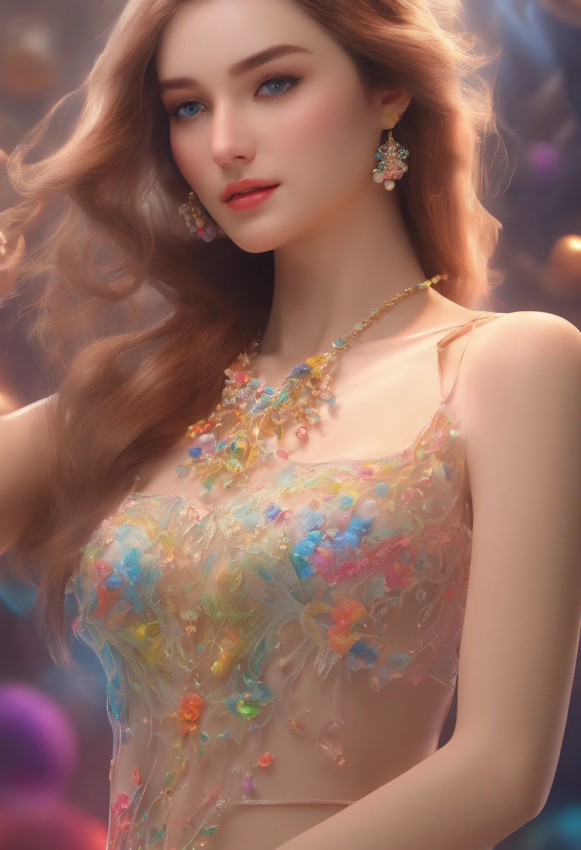 Ultra realistic 8K CG, flawless, clean, masterpiece, professional artwork, famous artwork, movie-grade lighting, movie-grade flare, perfect face, beautiful face, fantasy, charming, dreamlike, surreal, science fiction, lace, lace trim, lace trim, lace trim socks, luxury, back, back, hip, long legs, diamonds, exquisite,,,, pearl, attractive, seductive, sexy, charming hair accessories, necklaces, earrings, bracelets, armbands, halos, (best quality, masterpiece, ultra high definition, (fidelity: 1.4), original photo, 1 girl, wet clothes). not wearing clothes, turn completely, turn back, expose buttocks rainbow colors