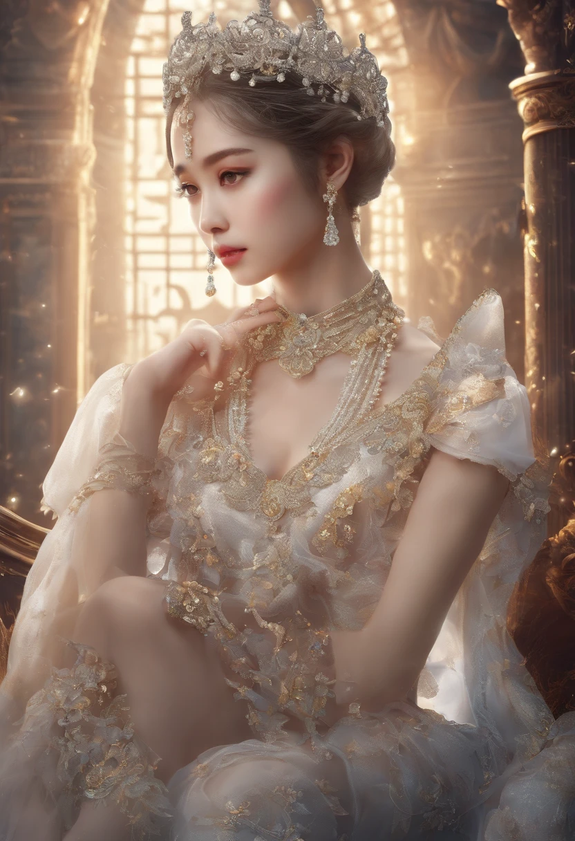 Ultra realistic 8K CG, flawless, clean, masterpiece, professional artwork, famous artwork, movie-grade lighting,Chinese style， movie-grade flare, perfect face, beautiful face, fantasy, charming, dreamlike, surreal, science fiction, lace, lace trim, lace trim, lace trim socks, luxury, back, back, hip, long legs, diamonds, exquisite,,,, pearl, attractive, seductive, sexy, charming hair accessories, necklaces, earrings, bracelets, armbands, halos, (best quality, masterpiece, ultra high definition, (fidelity: 1.4), original photo, 1 girl, wet clothes). not wearing clothes, turn completely, turn back, expose buttocks rainbow colors
