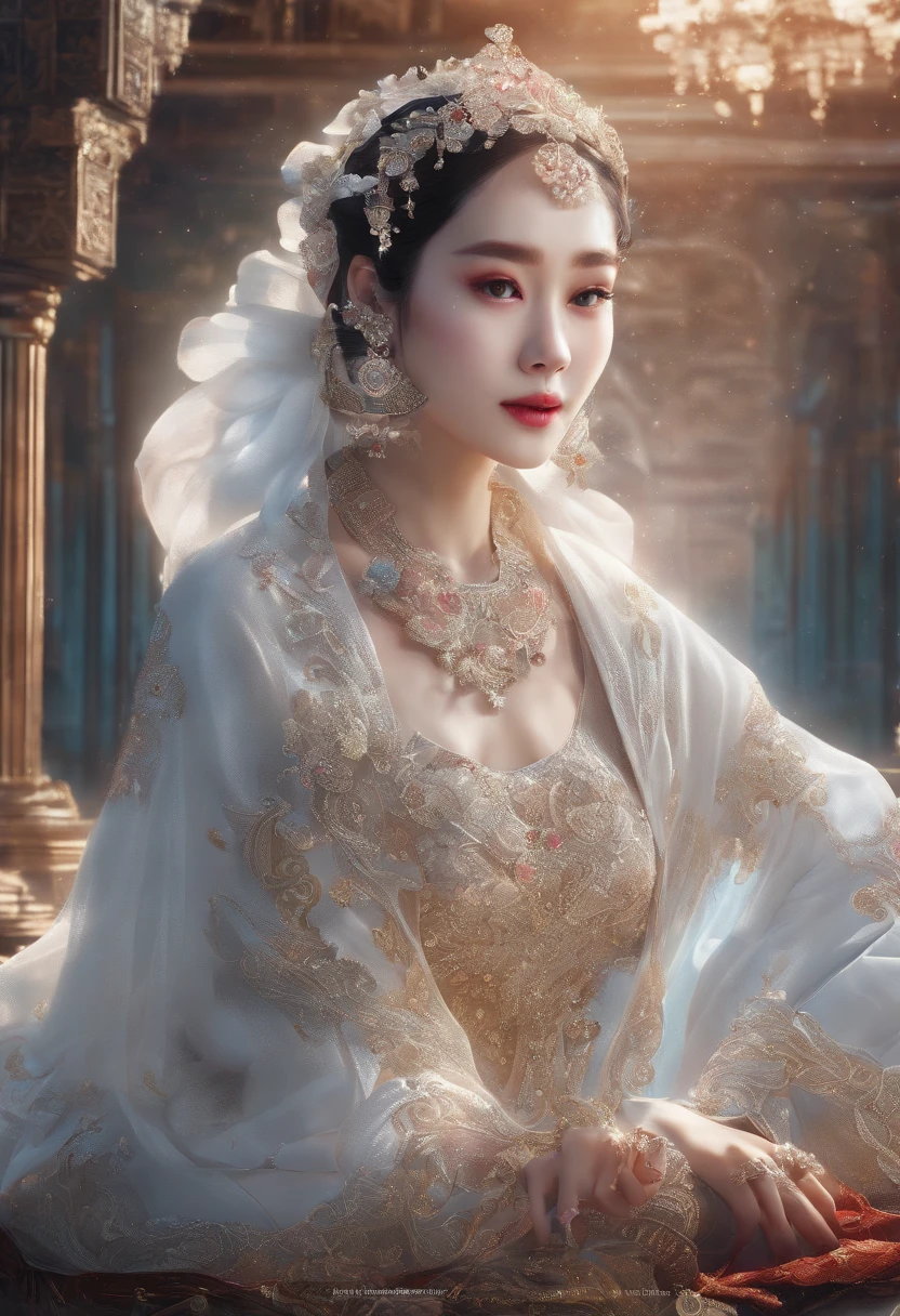 Ultra realistic 8K CG, flawless, clean, masterpiece, professional artwork, famous artwork, movie-grade lighting,Chinese style， movie-grade flare, perfect face, beautiful face, fantasy, charming, dreamlike, surreal, science fiction, lace, lace trim, lace trim, lace trim socks, luxury, back, back, hip, long legs, diamonds, exquisite,,,, pearl, attractive, seductive, sexy, charming hair accessories, necklaces, earrings, bracelets, armbands, halos, (best quality, masterpiece, ultra high definition, (fidelity: 1.4), original photo, 1 girl, wet clothes). not wearing clothes, turn completely, turn back, expose buttocks rainbow colors