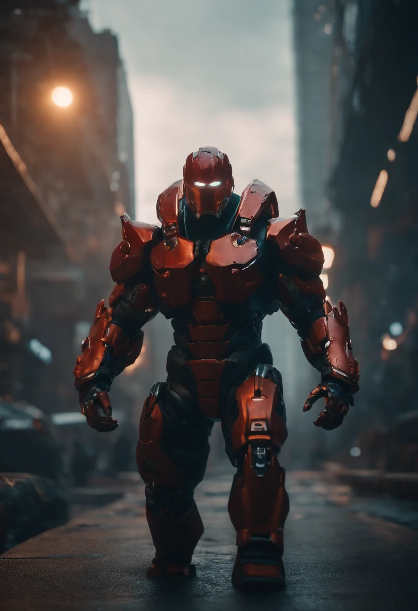 8k, masterpiece, minotour, mino, cyberpunk style, mechanical beast man