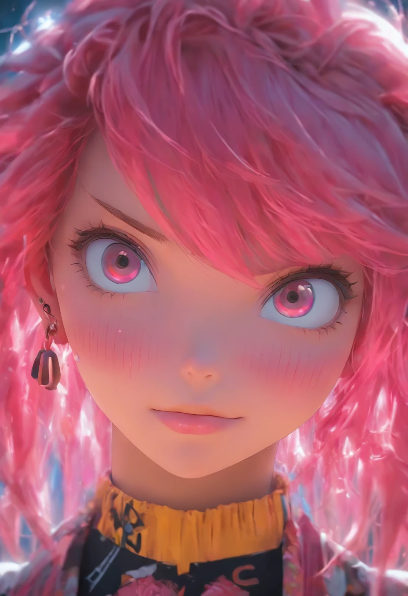 Pink hair, Hyperrealism, anime style, Gothic art, 8k, super detail, textured skin, high details, 16k, anatomically correct, masterpiece, 16k