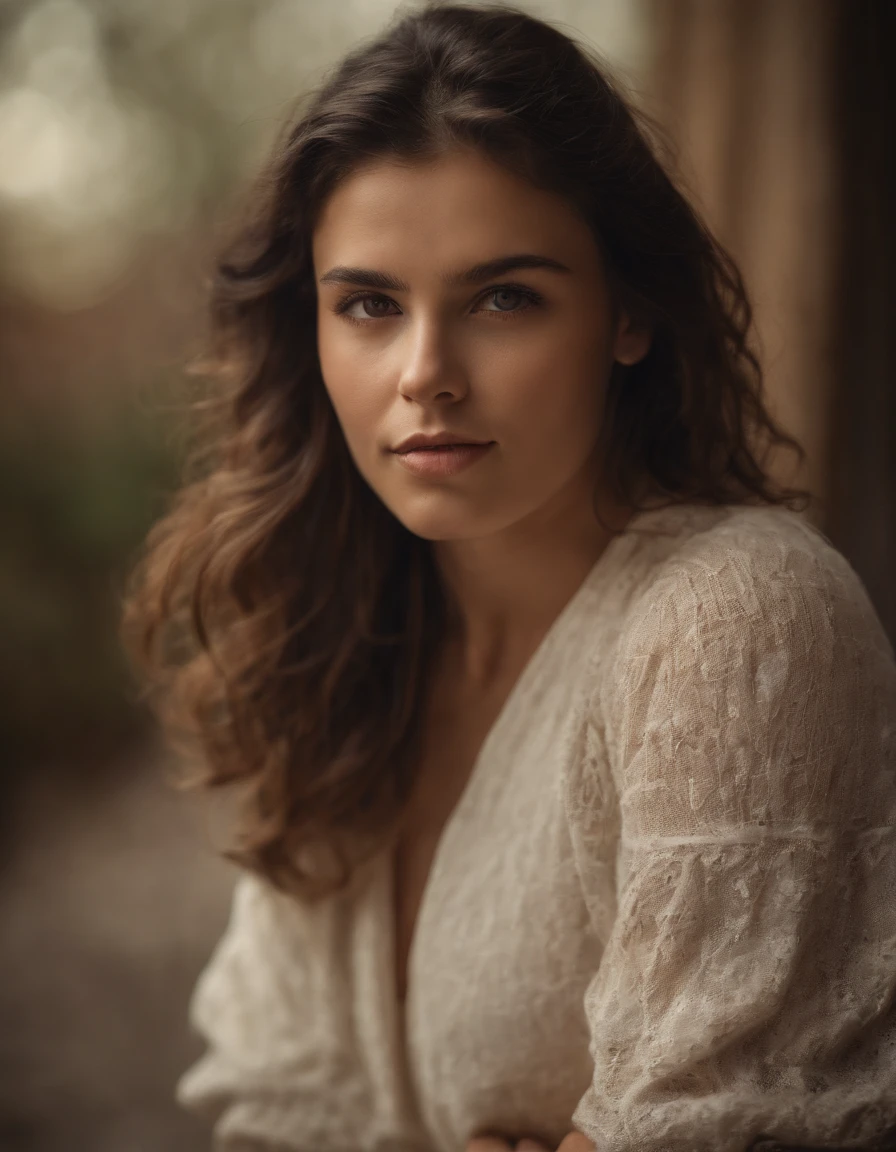 1 girl, brown eyes, Best Quality, Masterpiece, Ultra High Resolution, (Realisticity: 1.4), Original Photo, Cinematic Lighting