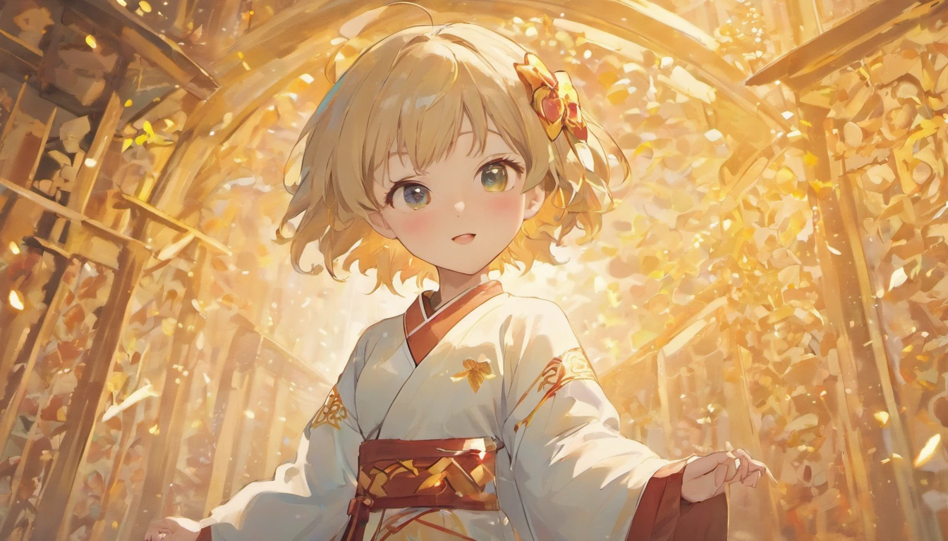 A happy and lovely  standing，short detailed hair, wearing a hanfu, , white backgrounid, Gamine, Toon, pixar-style, 。.3D, cartoony, Detal Face, Asymmetric 16K