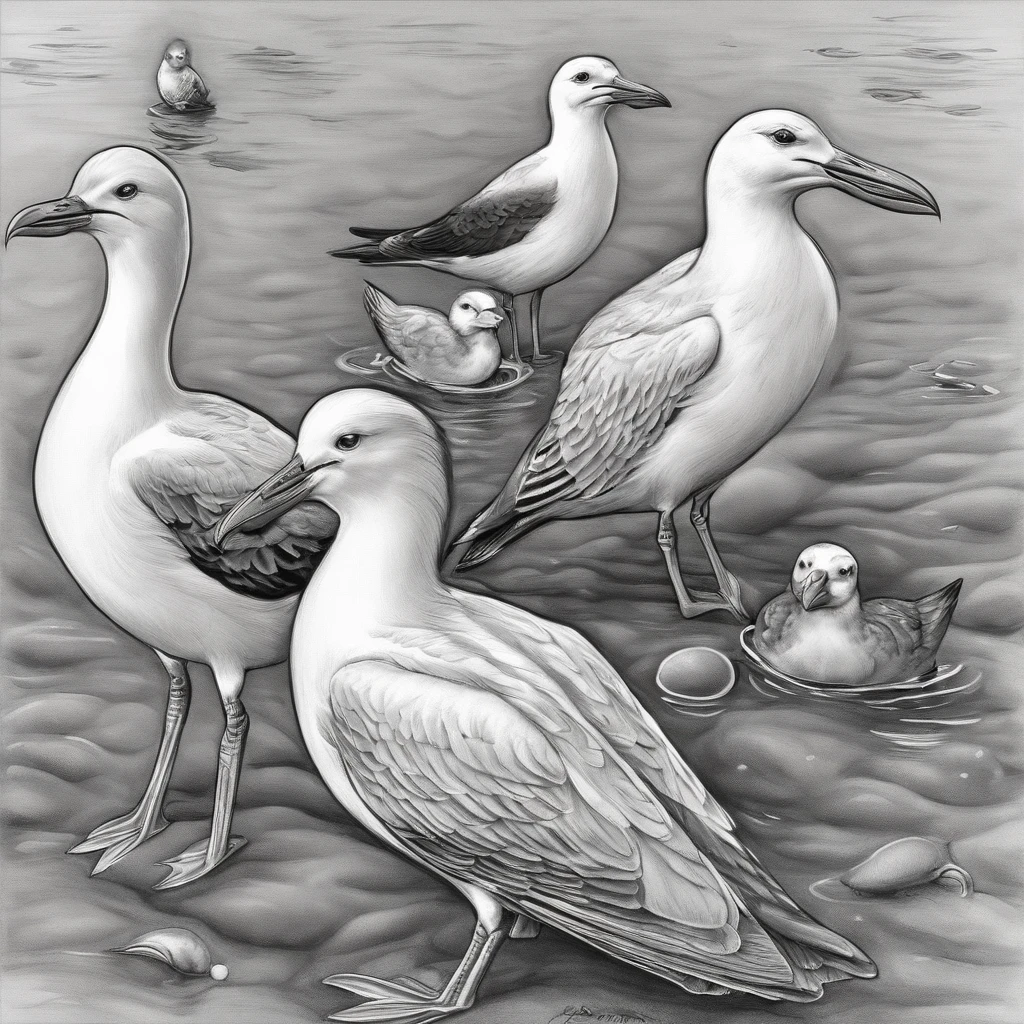 cute seagulls with their young on the beach, fairytale illustration by Esao Andrews, insanely detailed, ultra hd, realistic, vivid colors, highly detailed, UHD drawing, pen and ink, perfect composition, beautiful detailed intricate insanely detailed octane render trending on artstation, 8k artistic photography, photorealistic concept art, soft natu