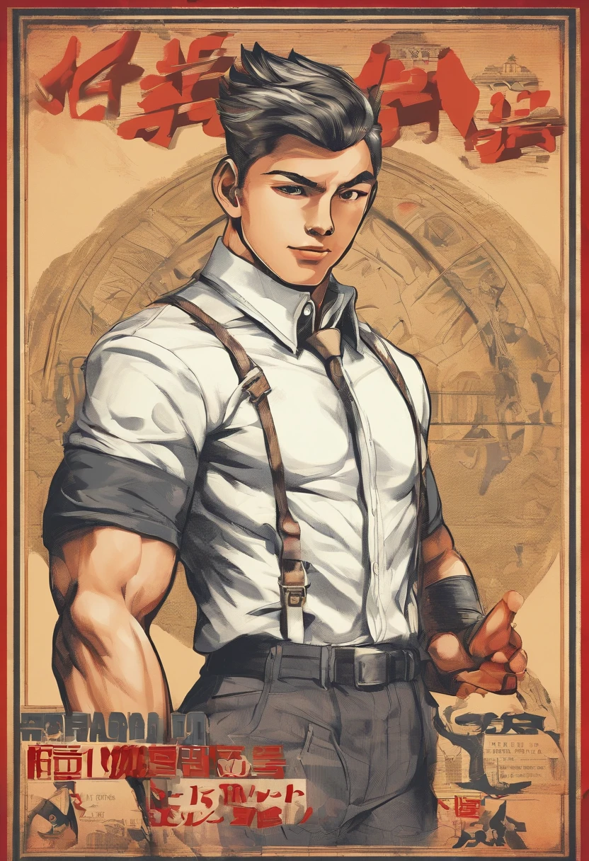 schoolboy,The upper body is naked,sixpack abs,There is obvious underwear,Panties protrude