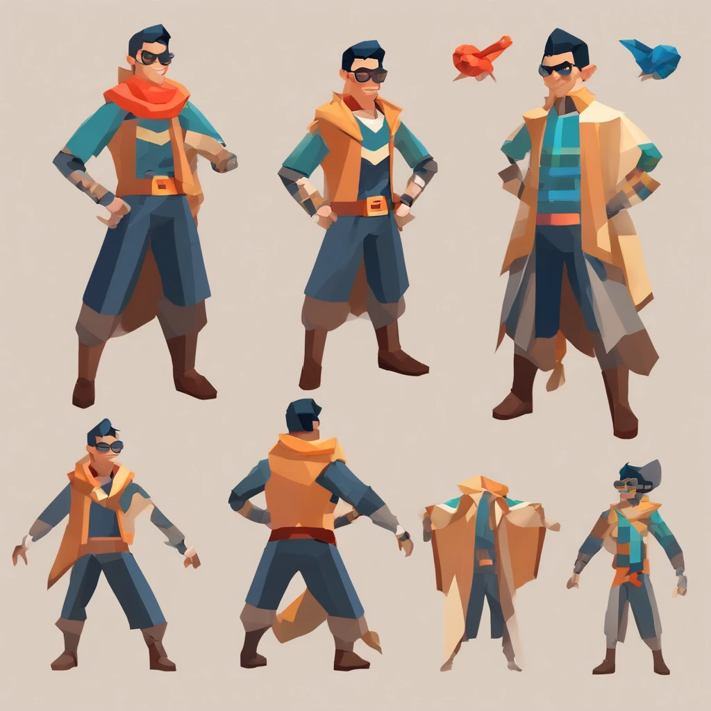 Cartoon boy with aviator glasses and a Mexican pocho cape, Avatar do jogo 2D do corpo superior, Avatar da parte superior do corpo, vestindo uma capa marrom, imagem do avatar, symmetrical portrait rpg avatar, Monge budista, Aang, flat illustration, monge, Avatar o Aang, vestindo uma capa de barca, Avatar de videogame, roupas de monge, he's using a Mexican pocho, personagem bonito e carismatico, cabelo estilo anime