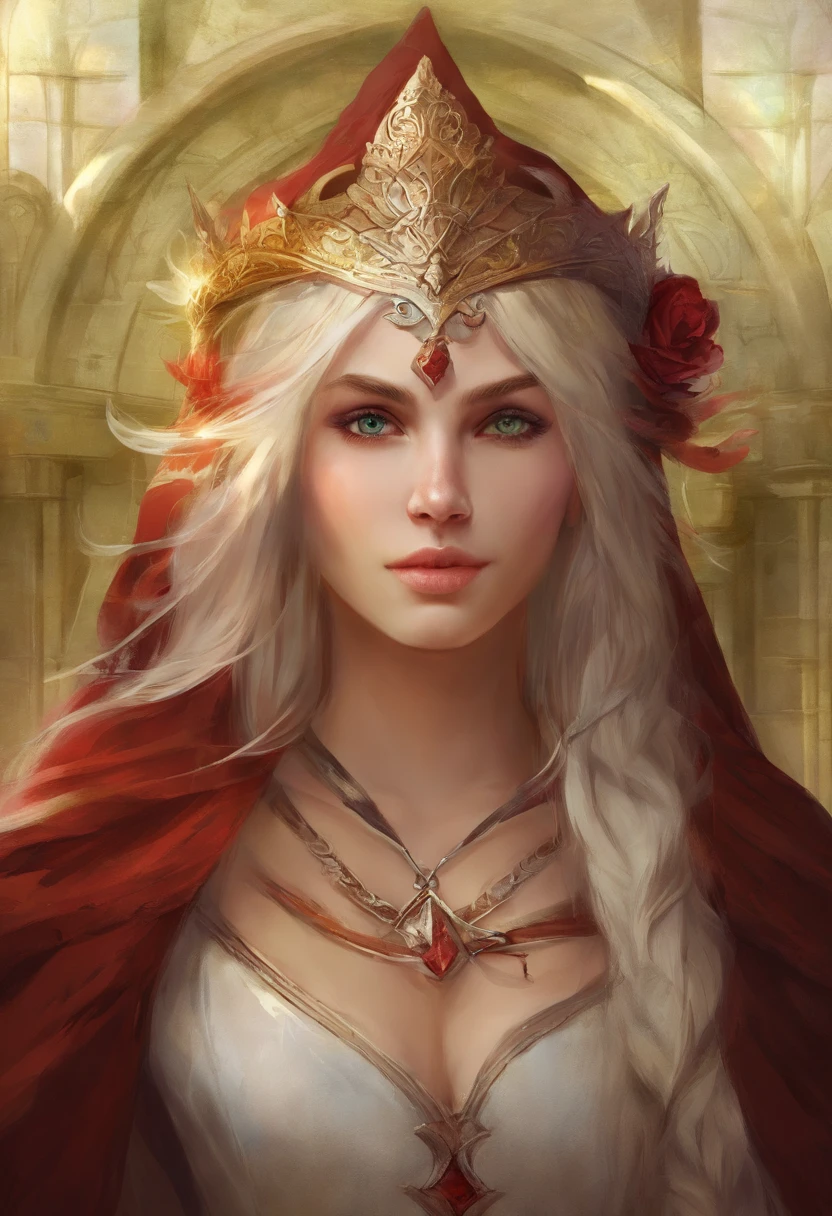 (((a deep reddish wound crosses her left cheek))) fair complexion, woman around 19 years old, natural white hair, distinctive green eyes, wearing kohl, slender and graceful, beautiful, candlelight in a medieval setting, ultra sharp focus, realistic shot, medieval female clothes, tetradic colors (scar:1.4)