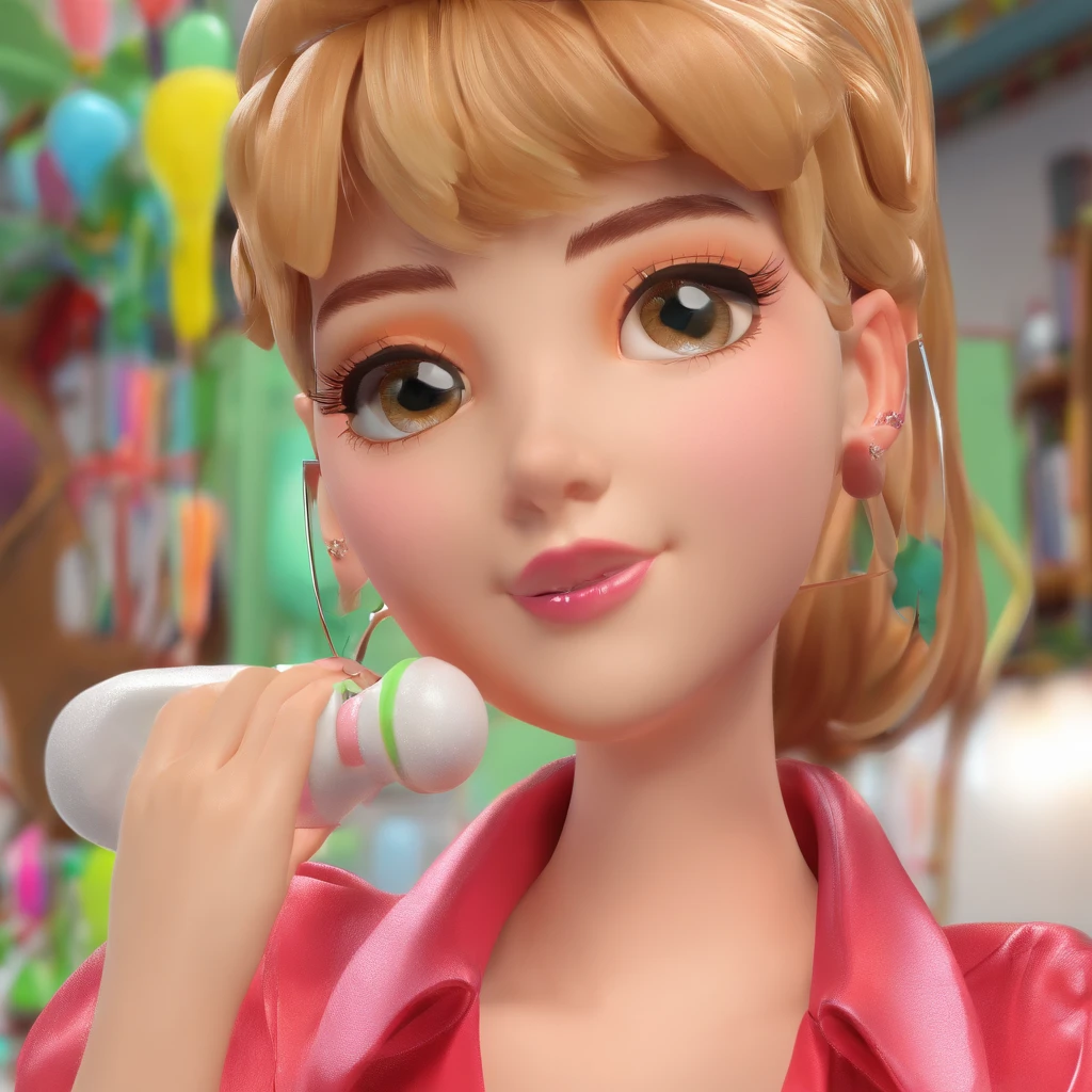 super bonito IP menina por pop mart, olhos brilhantes, querubim,Vestidinho branco, argila, Modelos, um brinquedo de caixa cega, Brilhante e delicado,fundo limpo, Bom brilho, 3D rendering of,best quality