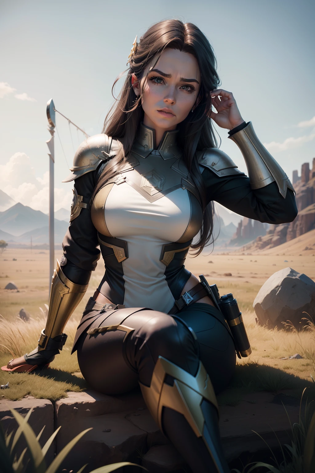 A scale of justice, in perfect balance, sitting in summer grass, digital art, hyper realistic, 8k, unreal engine, art by Scott Gustafson, Dean Morrissey.