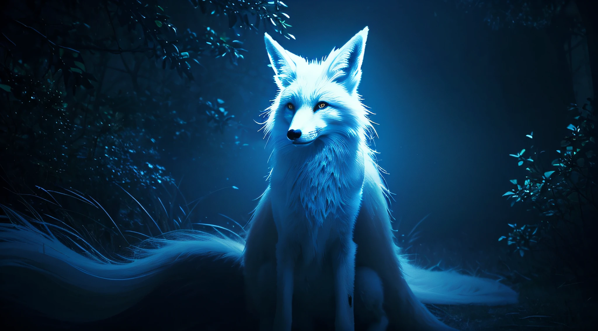 To, masterpiece, beautiful details, colorful, delicate details, delicate lips, complex details, real, ultra-realistic, a girl with white hair fox sitting on a branch: 1.1, big tits, sexy, seductive, ethereal fox, nine-tailed fox, fox three-tailed fox, Onmyoji detailed art, nine tails, beautiful artwork illustration, mythical creatures, foxes, beautiful digital artwork, exquisite digital illustration, mizutsune, inspired by mythical creatures wildnet, pixiv On digital art, bright light, high contrast, horror movie theme, dark atmosphere