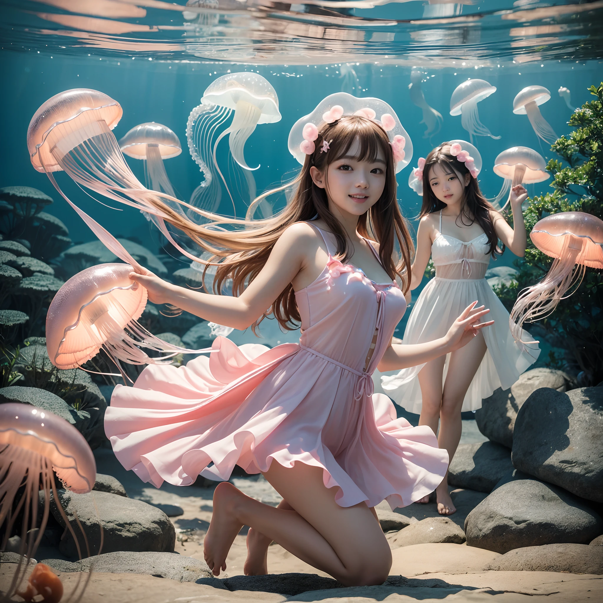A sexy 13-yr Asian girl is(( wearing transparent  mermaids costume sexy full body detail anatomy figure)), wearing transparent one piece scally detailed on skin, wearing scally fish like skin texture body, lifting up plump pussy , wavy blue short hairstyles from the flow water, ((having fish tails instead of toes))((goblin ears))(scally fish arms & legs))((showing feets near camera)) (accurate details of hands & fingers)) hard big errect nipples, open legs splitting position,exposed pussy line, exposed panties, exposed pussyline, smiling with teeth exposed. Sparkling gray eyes, charms, face details & fucos skin texture colored blue, swimming under the ocean showing corals, urchins, fish, turtle, whale, bubbles of air for accurate background masterpiece ((with full blue gemstone illuminating fish like scales skin textured all over her body)) ((with gills)) swimming with ocean current waves under the sea,( many different perspective view character profile  , front view, side view, rear view, of same face & clothing girls posing deferent angle))