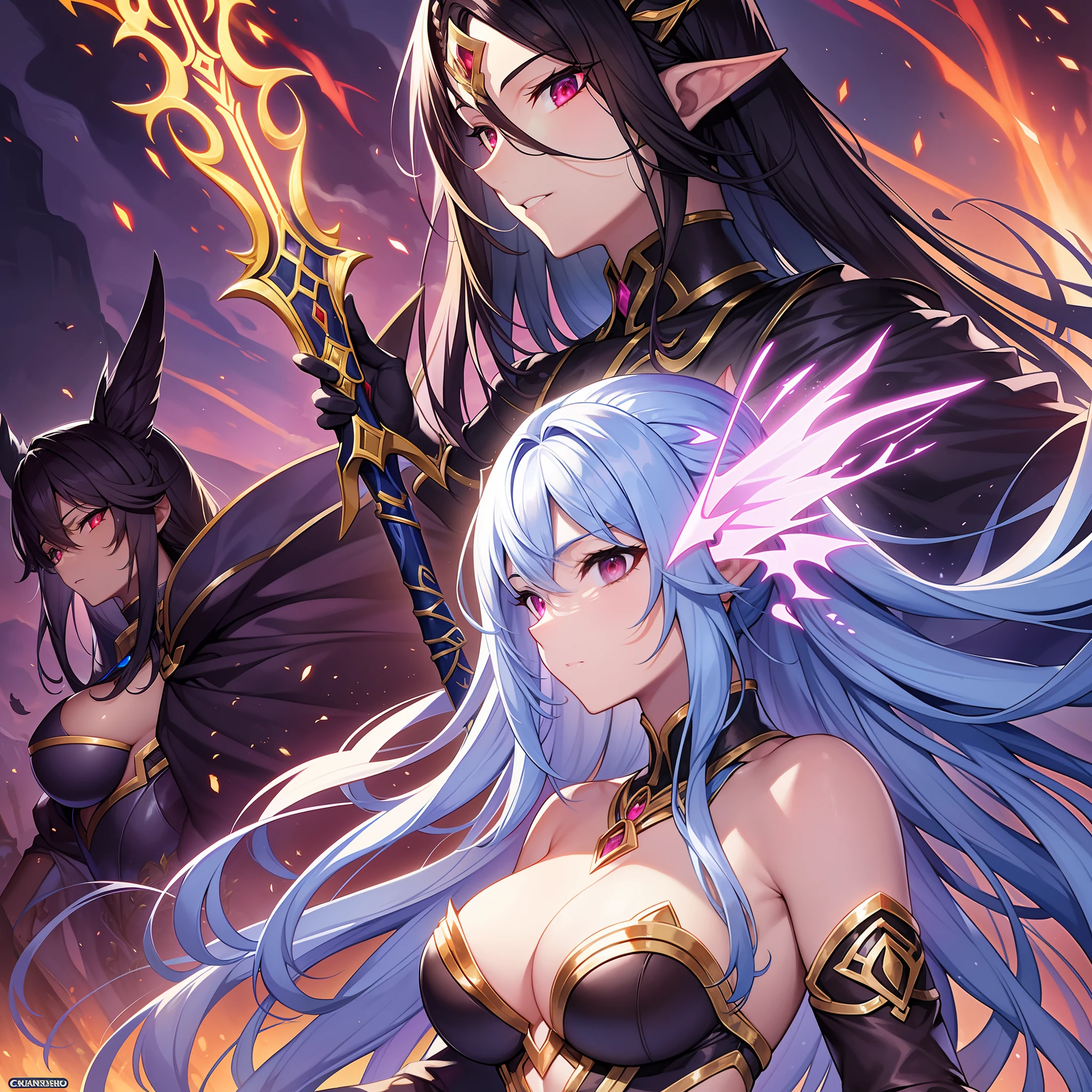 Outrageous resolution+++、masterpiece++、top-quality++、ultra-definition++、ultra-definition++、4k++、8k++、from side、(Background Focus)++、Sexy-dressed woman casts a spell of brown-skinned colossal breasts dark elves holding a small sword in the form of an assassin living in an underworld destroying a city、Rune of a group of brown-skinned, big-breasted dark elves with small swords in the form of assassins living in the underworld、The magic of a group of brown-skinned dark elves with brown breasts in the form of assassins living in the underworld holding small swords、A group of brown-skinned, big-breasted dark elves in the form of assassins living in the underworld flying above hold small swords、A sorcerer who lives in the underworld and a group of brown-skinned, big-breasted dark elves with small swords in the form of assassins、A group of brown-skinned dark elves in the form of assassins living in the underworld holds a small swordDark-breasted dark elves in the form of assassins living in the underworldA group of brown-skinned colossal breasts dark elves holding a small sword Goddess、detailed fantasy art、fantasy art style、Blake A witch with a group of brown-skinned dark elves in the form of assassins living in a beautiful ancient underworld with a small sword、Queen of Rebellion、Fantasy Art Behans、A sorcerer who lives in a beautiful underworld and a group of brown-skinned, big-breasted dark elves with small swords in the form of assassins、A sorcerer who lives in a beautiful underworld and a group of brown-skinned, big-breasted dark elves with small swords in the form of assassins、A group of brown-skinned, big-breasted dark elves in the form of assassins living in a shiny floating underworld hold fragments of a small sword、A magic circle in which a group of brown-skinned dark elves with brown breasts in the form of assassins living in the underworld hold small swords、 Sparks of a group of brown-skinned dark elves with brown breasts in the form of assassins living in a dazz