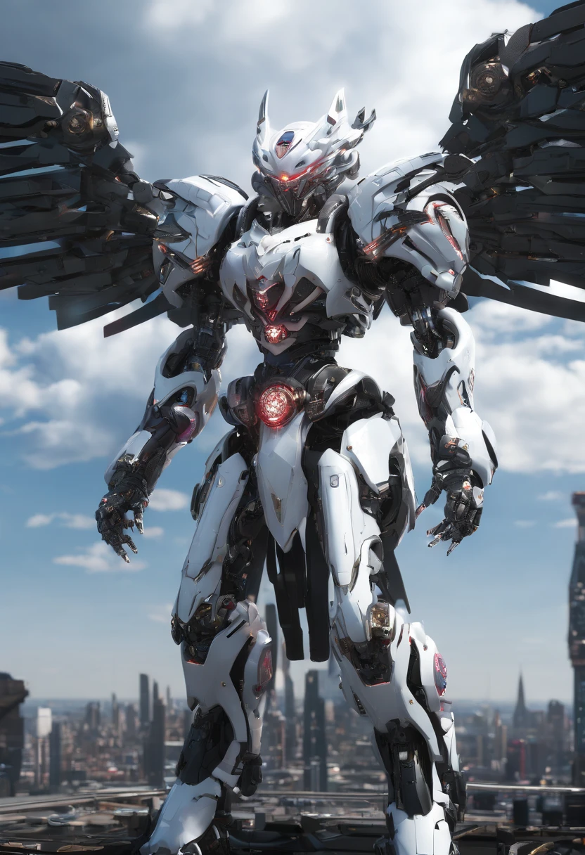 (Full body shot:1.4),(Wide Angle Shot), (long shot: 1.3), (Intricate details:1.4), (Masterpiece) , ((Anime Robot, Beautiful White Skin Golem, Angel, 1girl, Magic)), (Perfect Aesthetic Eyes:1.3) , (Detailed Eyes) , (Halo) , (Elden ring:1.4), (Wings:1.3), Glowing, Twintails Hair, Multicolored Hair, (Anatomically Correct Body:1.4) , Angry, (Perfect Face), Saenyo Ancalagon Majestic Guardian Knight | Ultra Detailed Robotic Armor | Cinematic Lighting | Intricate filigree metal design | 16k | Unreal Engine 5 | Octane Render | 3d, (anatomically correct :1.4), (Ultra Detailed, Fantasy Background, Blush, Solo, Fightning Stance), (magic circle:1.3), Lightning Effect, (Ray Tracing), Show Your Ability A.I., (Glowing Eyes) , (Particles Glowing) , 16k Wallpaper, Robot Female, Trending on Pintrest, By Nimox AI, UHD