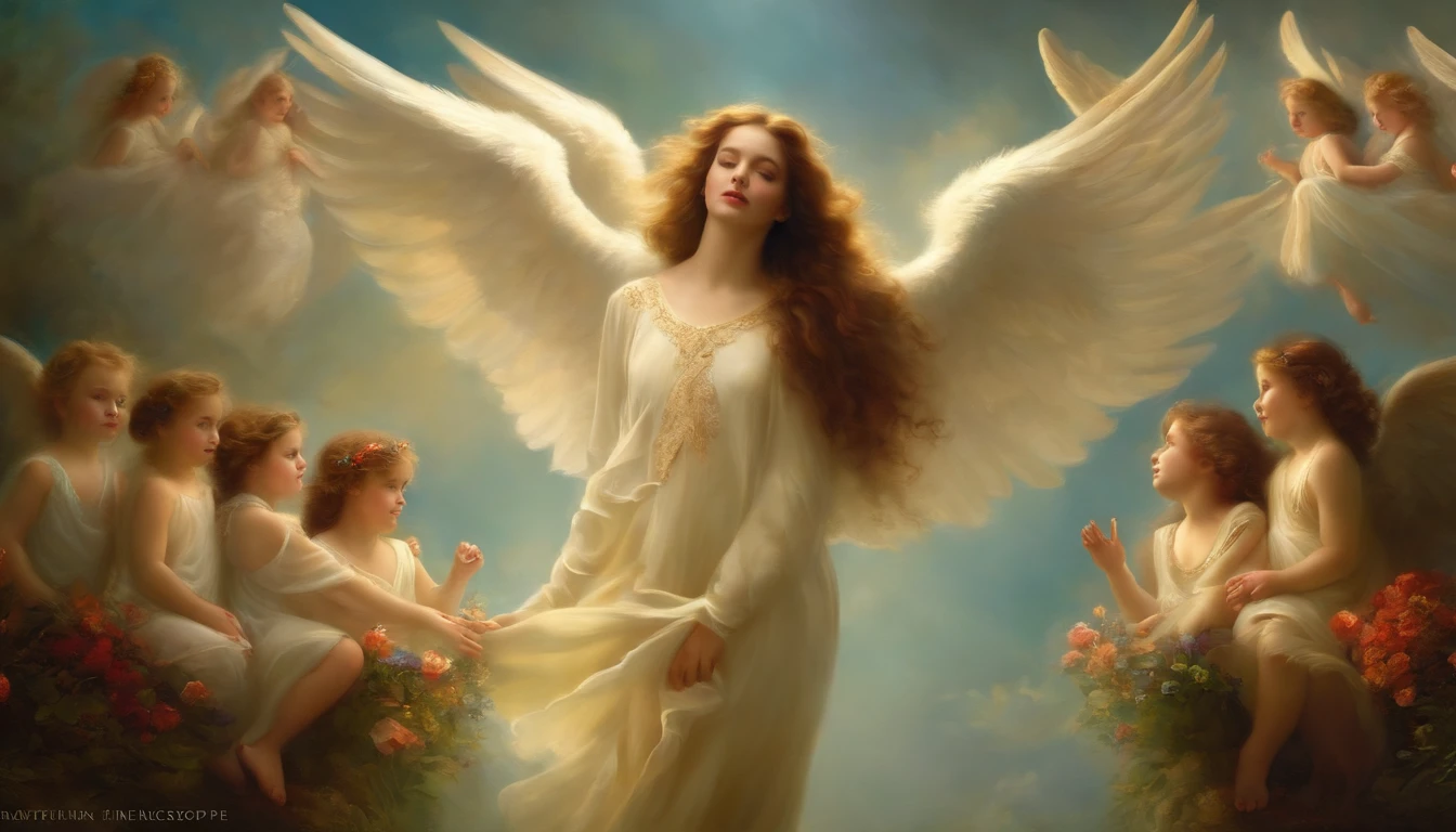 Imagine many angels in one heaven