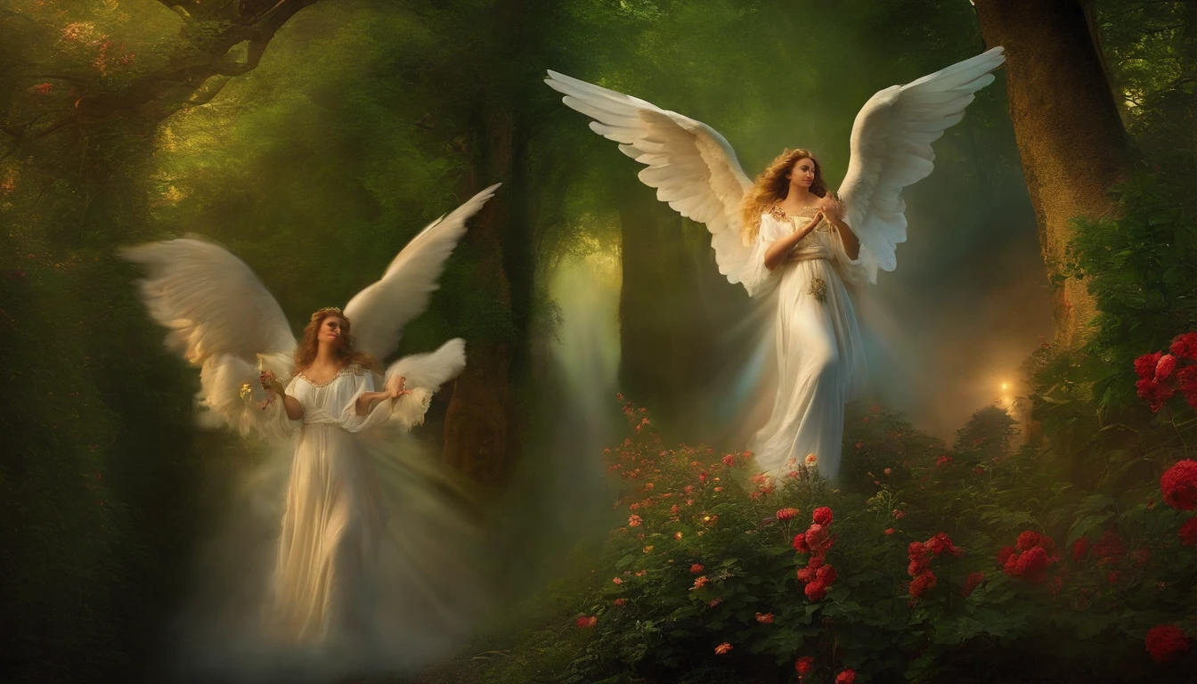 Imagine many angels in one heaven
