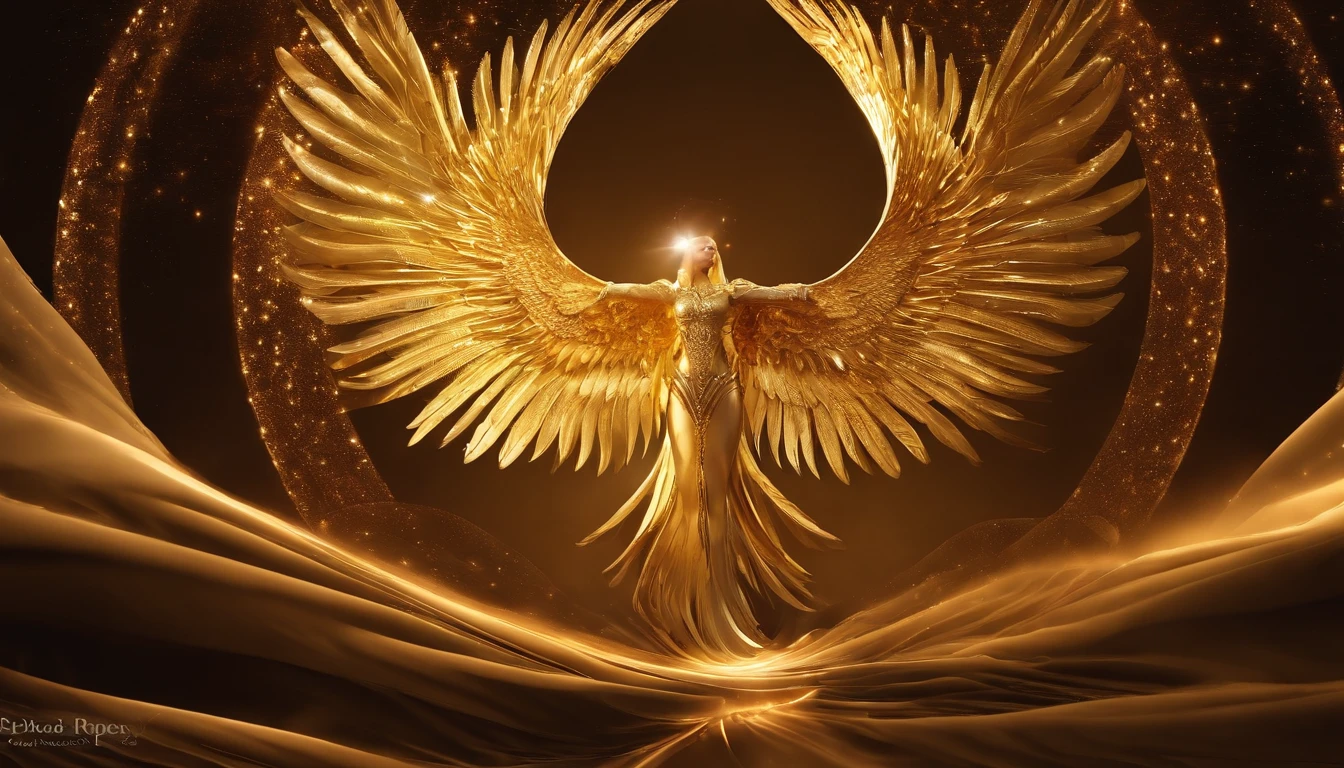 cosmic angel, masculino, St. Miguel Arcanjo, defensive position, olhos claros brilhantes, Biomechanicals, estranho, poderoso, celestial, cores muito brilhantes, light particles, com luz brilhante, Mshiff, Arte do papel de parede, papel de parede uhd