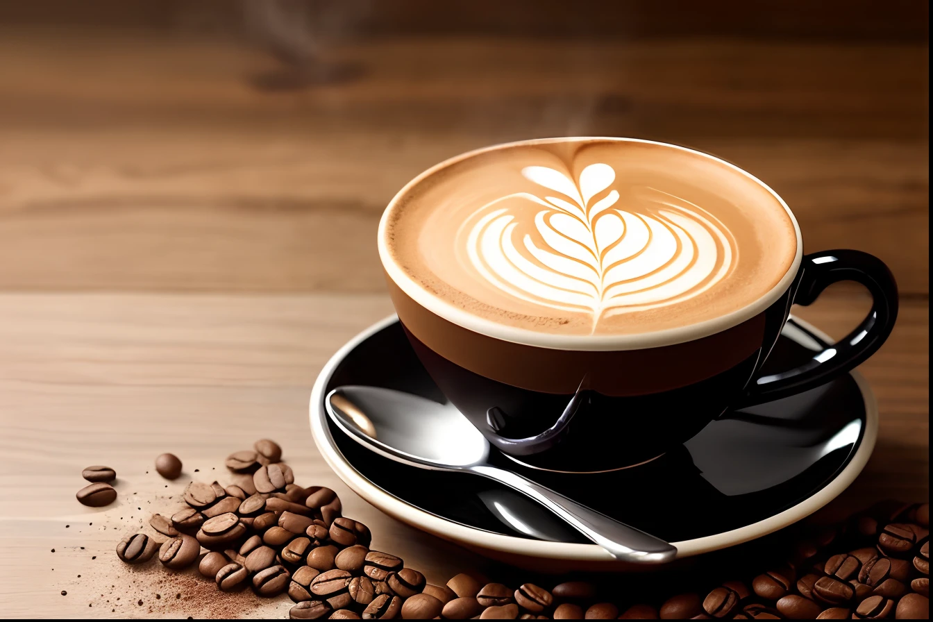 someone is pouring a cup of coffee with a spoon in it, latte art, cup of coffee, drink more coffee, coffee art, coffee, drinking a cup of coffee, drinking a coffee, cappuccino, steaming coffee, coffee smell, pouring, morning coffee, drinking coffee, coffee cup, hot coffee, highly detailed vfx espresso, celebration of coffee products