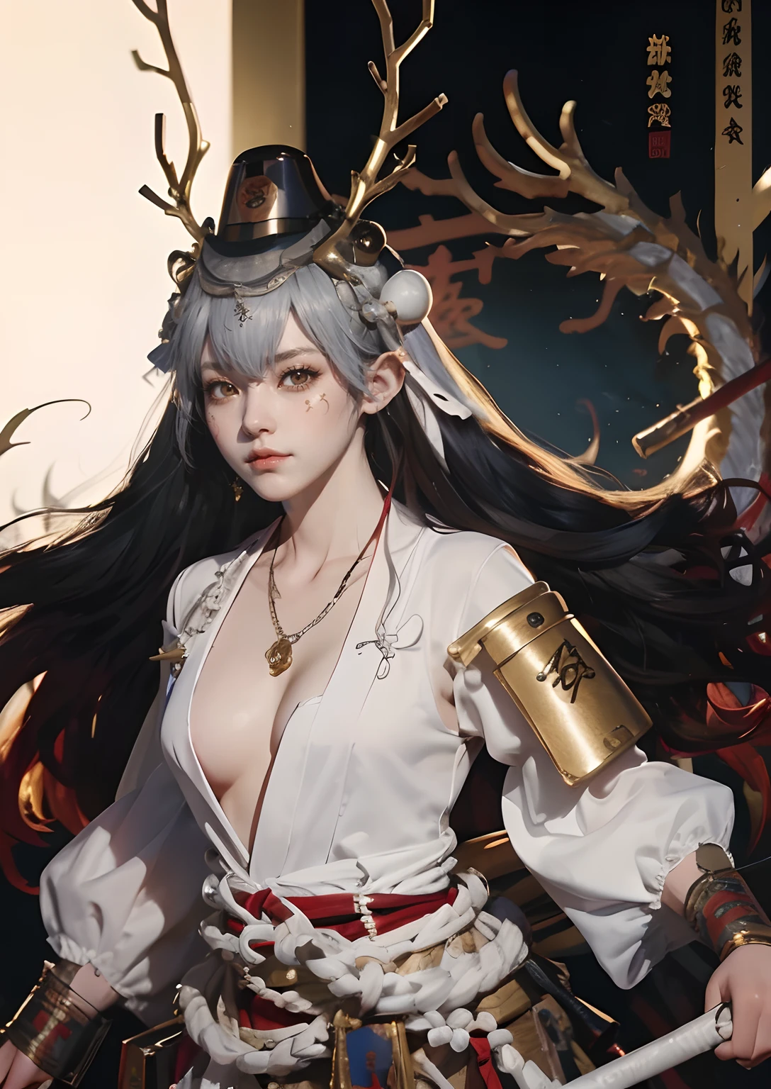 masterpiece, best quality,1girl, cosplay, onmyoji , suzuka gozen,( highly detailed face and body :1.3)