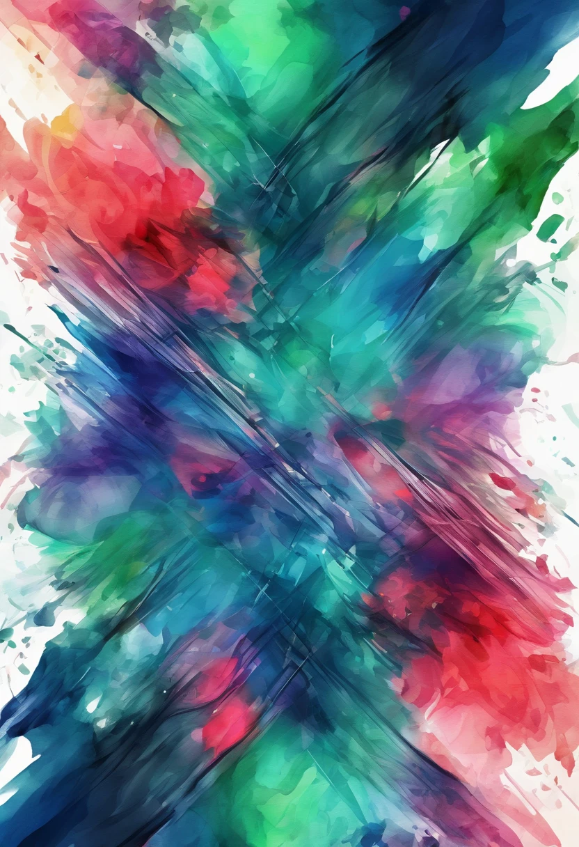 3d watercolor abstract,Dark background,High resolution,High quality,Colorful,Green,Red,Blue
