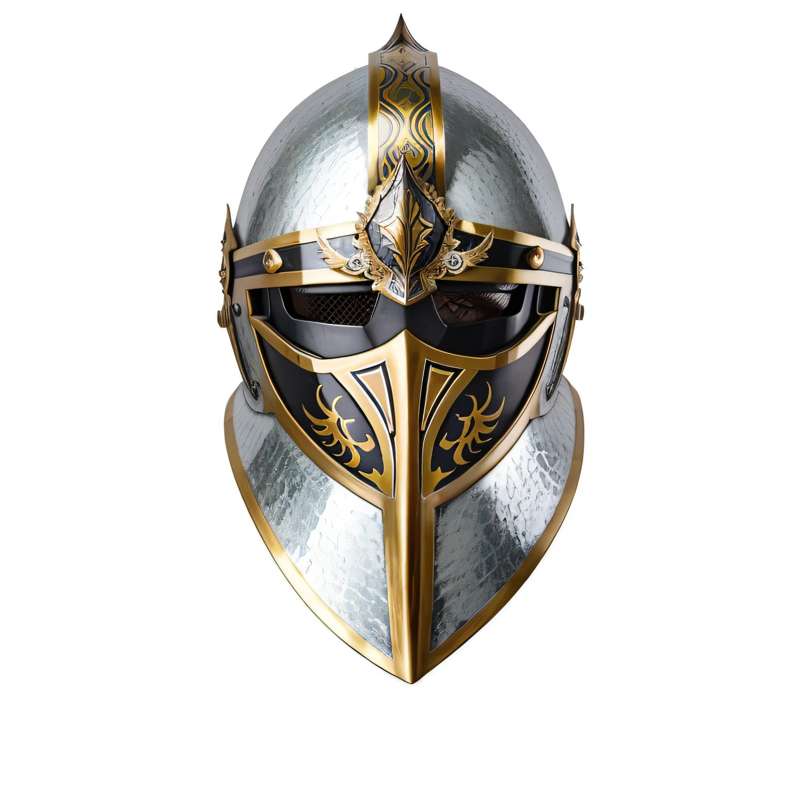 um close up de um capacete com uma cruz sobre ele, capacete de cavaleiro, capacete de cavaleiro pesado, capacete de coroa grande, Ornate metal helmet, capacete de ferro, cavaleiro usando capacete, Leme de ferro, armadura de prata com fino acabamento dourado, leme, Armadura de prata com acabamento dourado, capacete dourado, iron mask and helmet, capacete detalhado, cavaleiro cruzado sagrado medieval, dragon-shaped helmet, dragon helmet