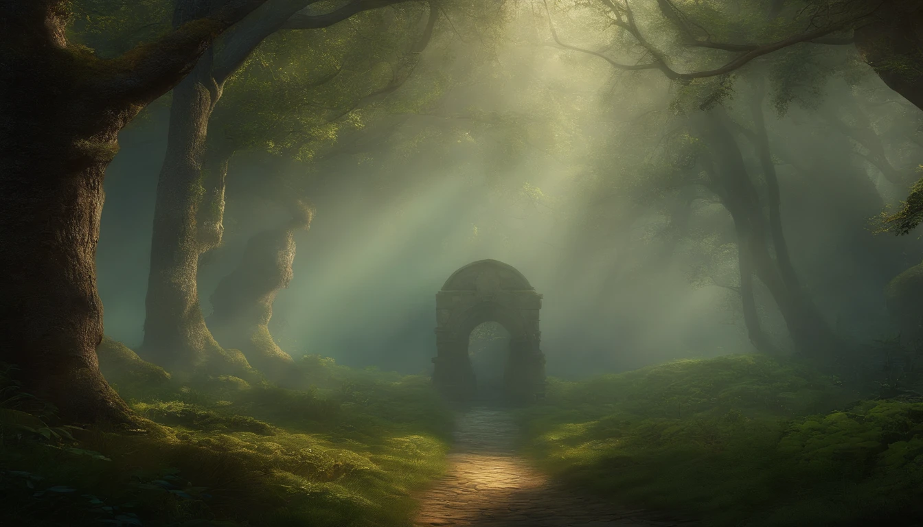 A mysterious journey through an ancient forest, The young character meets a wise old man,And learn valuable life lessons. Lighting, Transformative and magical, big breasts enchanting, Ethereal. life after death. mistic, Spirited and moving. Create an atmosphere of mystery and spiritual depth. deep, thought provoking,Philosophical, Valuable life lessons