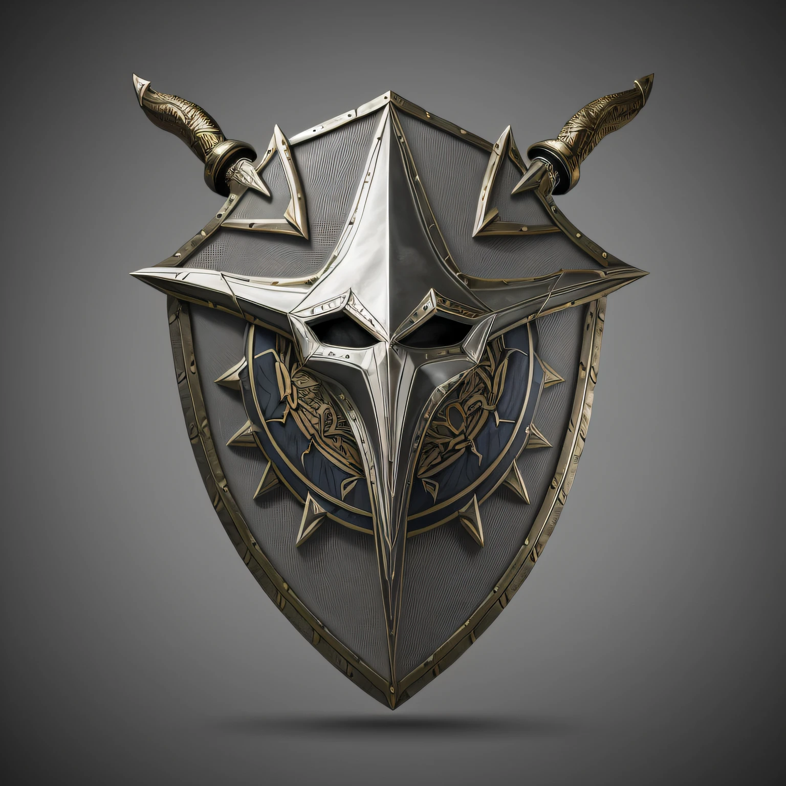um close up de um escudo de metal com uma cruz sobre ele, escudo de fantasia, design do escudo, metal shielding, placa de blindagem, Armadura Paladina, segurando arma e escudo, Item de jogo de RPG, Sheild, Espada e escudo, emblema do escudo, rpg item render, crista de metal afiada, escudo, armadura realista, armadura elegante, ornate steel armor, , photografia profissional,(obra prima)(Ultra realista),(Ultra Dealhado),(melhor qualidade),(Ultra Detalhado),(simetria perfeita:1.3)