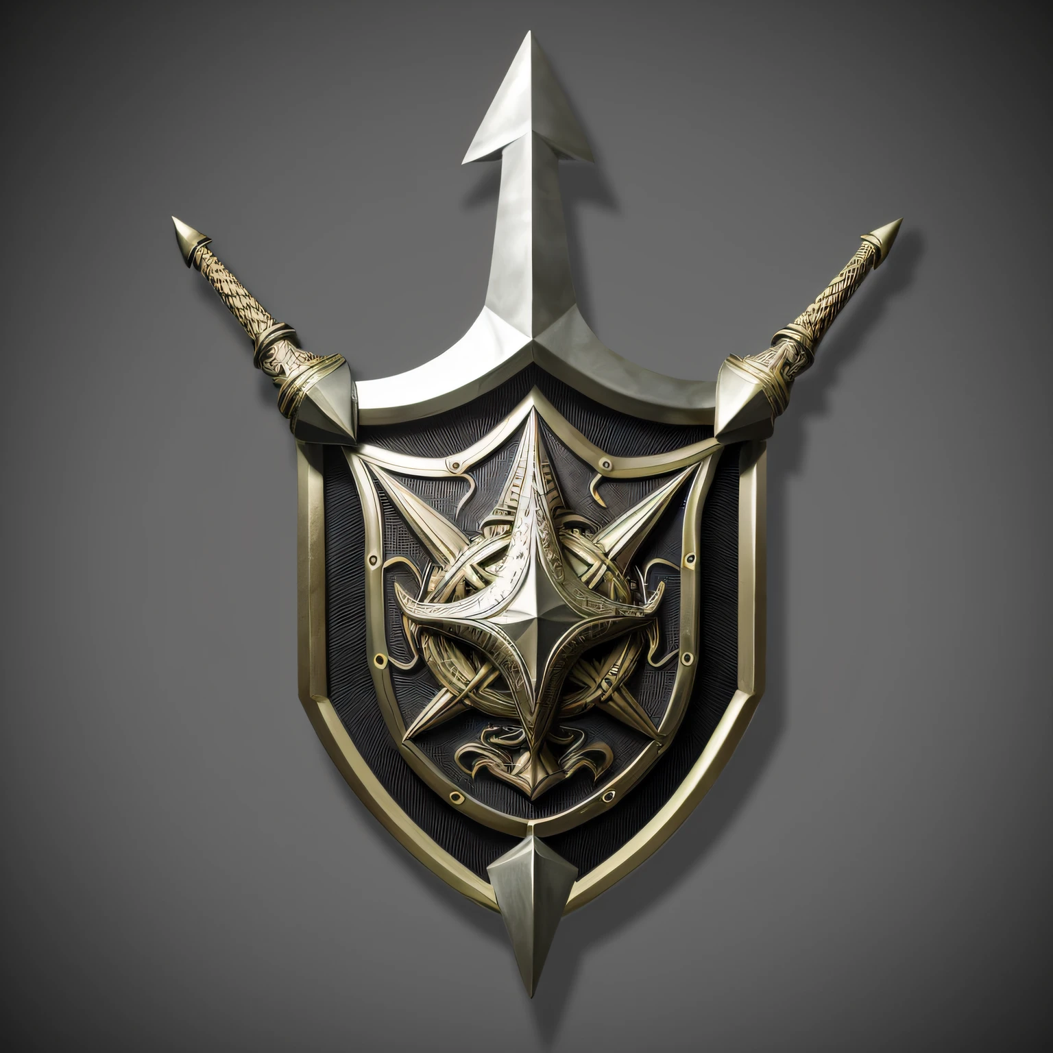 um close up de um escudo de metal com uma cruz sobre ele, escudo de fantasia, design do escudo, metal shielding, placa de blindagem, Armadura Paladina, segurando arma e escudo, Item de jogo de RPG, Sheild, Espada e escudo, emblema do escudo, rpg item render, crista de metal afiada, escudo, armadura realista, armadura elegante, ornate steel armor, , photografia profissional,(obra prima)(Ultra realista),(Ultra Dealhado),(melhor qualidade),(Ultra Detalhado),(simetria perfeita:1.3)