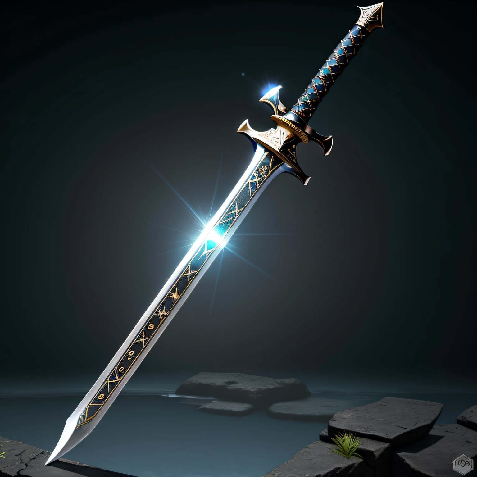 a closeup of a sword on a black surface, Basic steel sword, espada longa, Espada medieval, espada grande, Espada Ligtt, two - handed sword, espada longa, steel sword, Espada de Prata, espada grande, espada longa, Rapier, espada bonita, espada longa, espada grande, uma espada larga, espada, espada de fantasia, espada enorme, arma medieval, icone de um jogo medieval, icone de jogo, (obra prima)(Ultra realista),(Ultra Dealhado),(melhor qualidade),(Ultra Detalhado),(simetria perfeita :1.3)