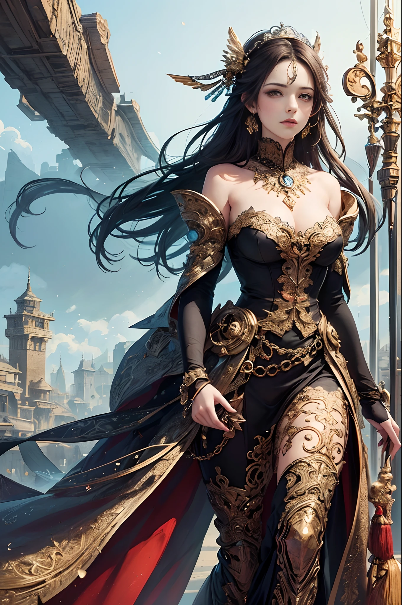 (masutepiece, of the highest quality, Best Quality, Official art, Beautiful and aesthetic:1.2), (1girl in), Extremely detailed,(Fractal Art:1.3),Colorful,Highest detail.
