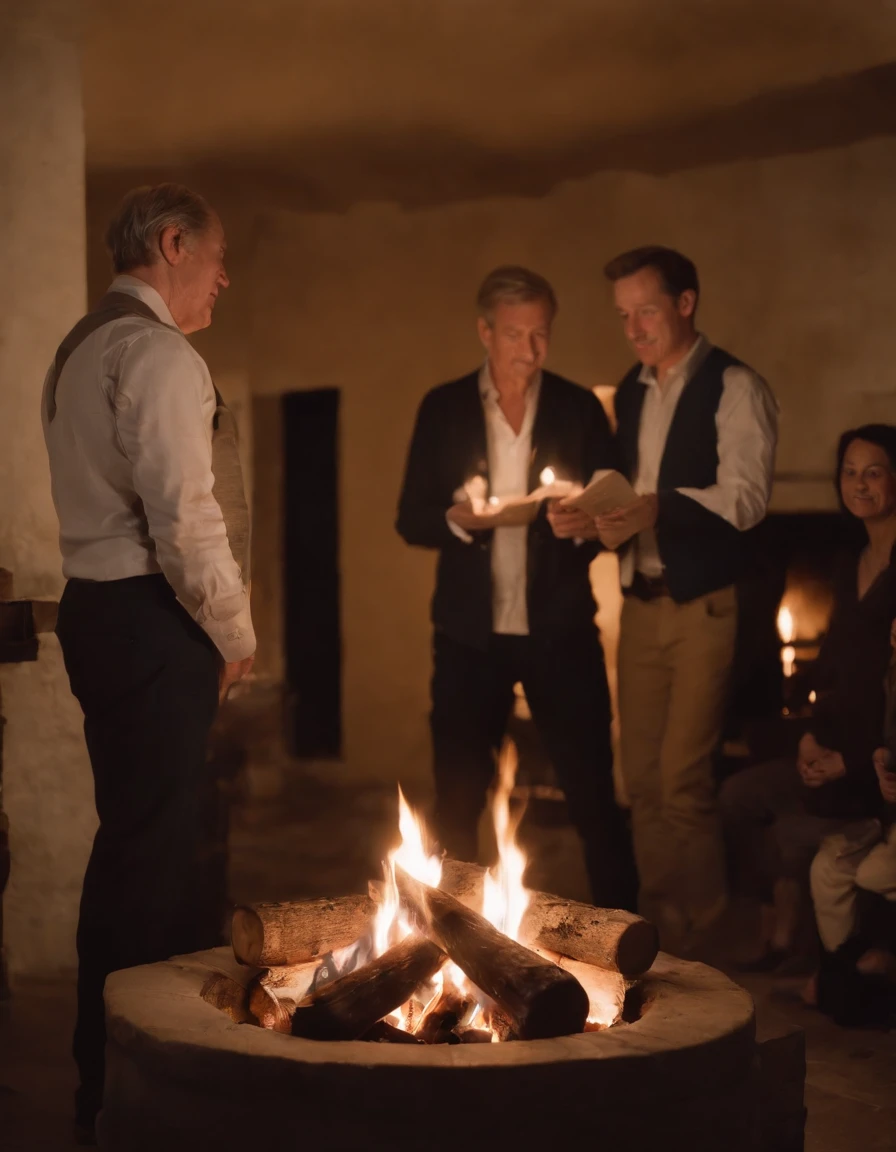 After settling in, The group gathered around the fireplace to share stories and laughter. Sin embargo, As night fell, A clear tension began to fill the air。. Flickering candlelight casts dancing shadows on the walls, The wind outside seemed to carry a faint whisper,Almost imperceptible。.