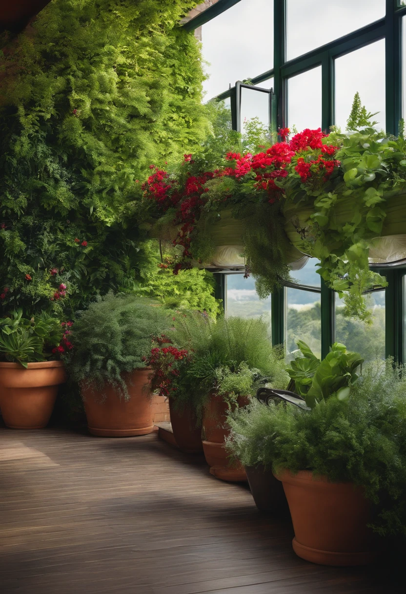 Balcony greenery