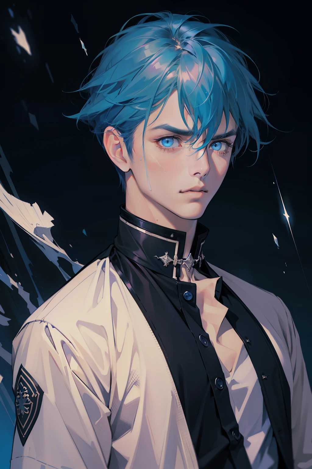 His avatar is an extremely melancholic blue boy。In that photo,His eyes were rendered blue,Filled with endless melancholy and contemplation。It was a deep blue,As if it could travel through his soul,Seeing through the pain and vulnerability in his heart。
There was a hidden sadness in his eyes,It is like refracting the stars in the endless night sky。The blue color condenses a deep and poignant universe in his eyes,There are emotions of loneliness and helplessness there。
His slender eyebrows furrowed slightly,It seems to be thinking about the confusion in his heart。The corners of his eyes drooped slightly,It gives a sad and heavy feeling,It was as if he was trapped in boundless grief。
The corners of his mouth rose slightly,But he couldn't hide the sadness under his eyes。His face was pale and thin,It's like suffering too much pain and suffering。
The entire avatar exudes a deep and lonely atmosphere,Reveals his inner fragility and strong struggle。That extremely melancholic blue boy avatar,It's like a tragic painting,Awe-inspiring and sympathetic。