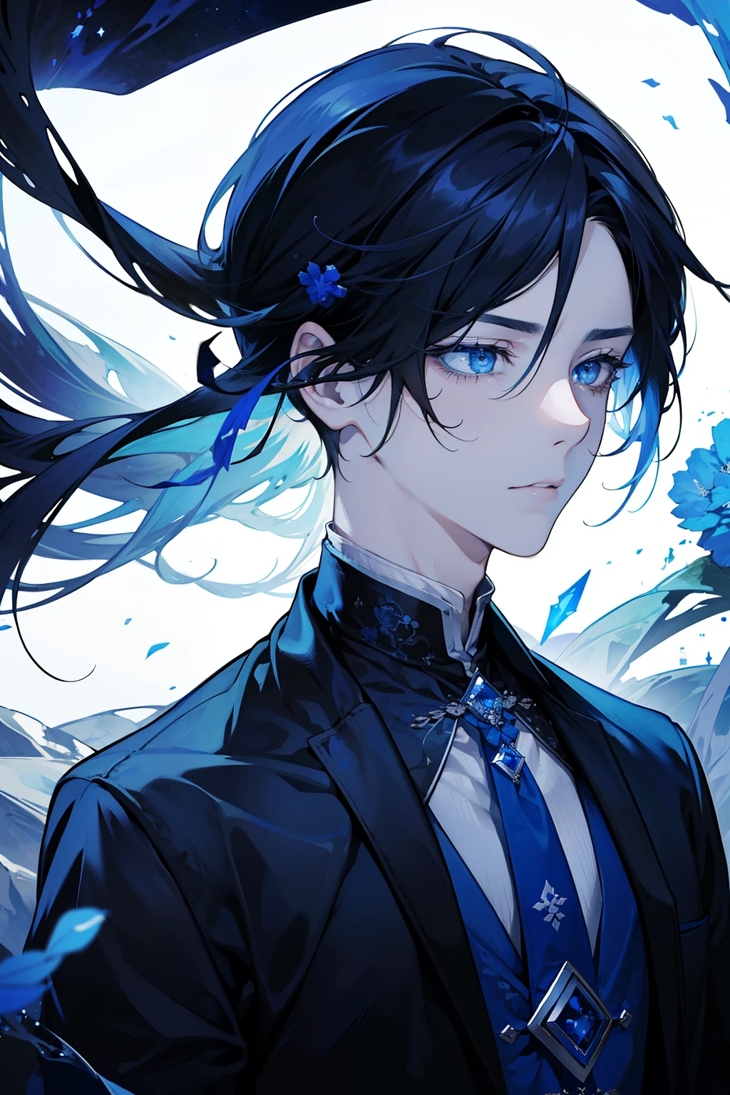His avatar is an extremely melancholic blue boy。In that photo,His eyes were rendered blue,Filled with endless melancholy and contemplation。It was a deep blue,As if it could travel through his soul,Seeing through the pain and vulnerability in his heart。
There was a hidden sadness in his eyes,It is like refracting the stars in the endless night sky。The blue color condenses a deep and poignant universe in his eyes,There are emotions of loneliness and helplessness there。
His slender eyebrows furrowed slightly,It seems to be thinking about the confusion in his heart。The corners of his eyes drooped slightly,It gives a sad and heavy feeling,It was as if he was trapped in boundless grief。
The corners of his mouth rose slightly,But he couldn't hide the sadness under his eyes。His face was pale and thin,It's like suffering too much pain and suffering。
The entire avatar exudes a deep and lonely atmosphere,Reveals his inner fragility and strong struggle。That extremely melancholic blue boy avatar,It's like a tragic painting,Awe-inspiring and sympathetic。