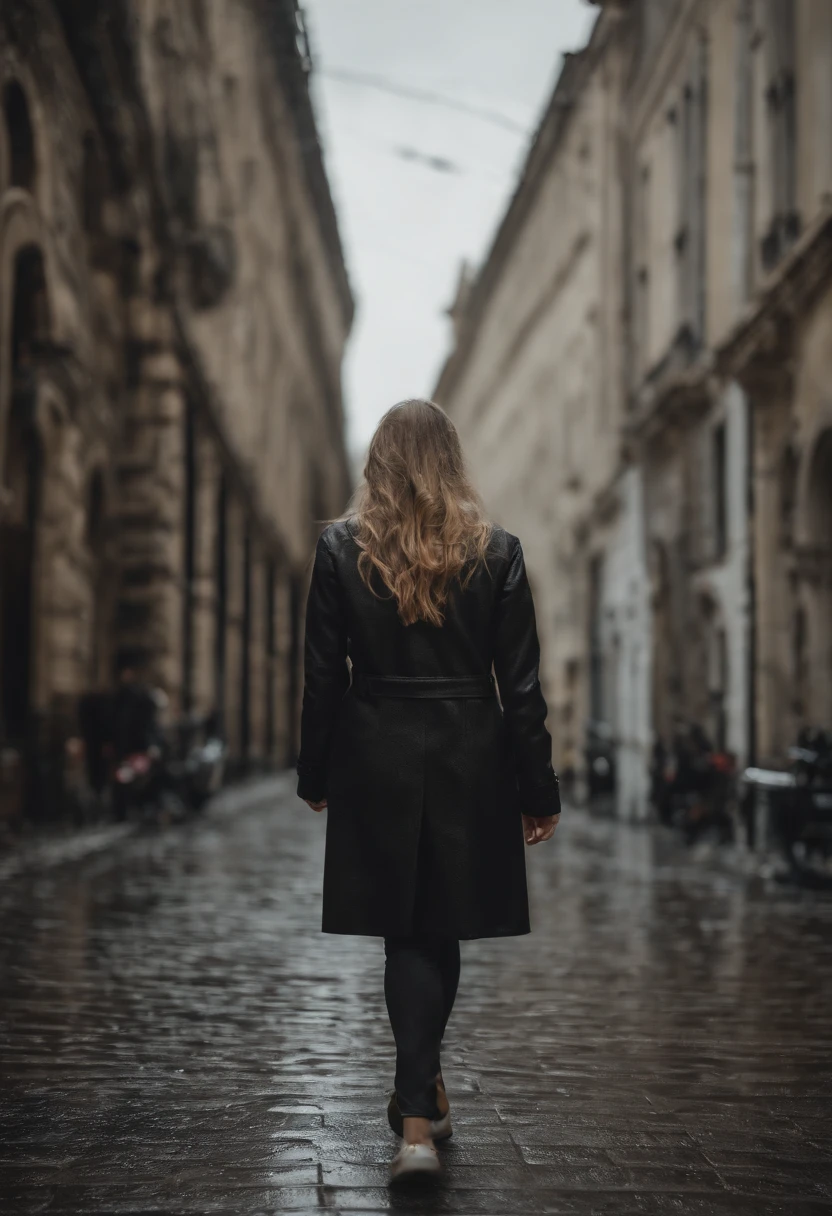 Sad girl,cry,darkness,Rain sky,。.。.。.。.。.。.。.。.。.。.。.。.3D,Upscale,hard disk,Blonde short,is crying,with his back turned