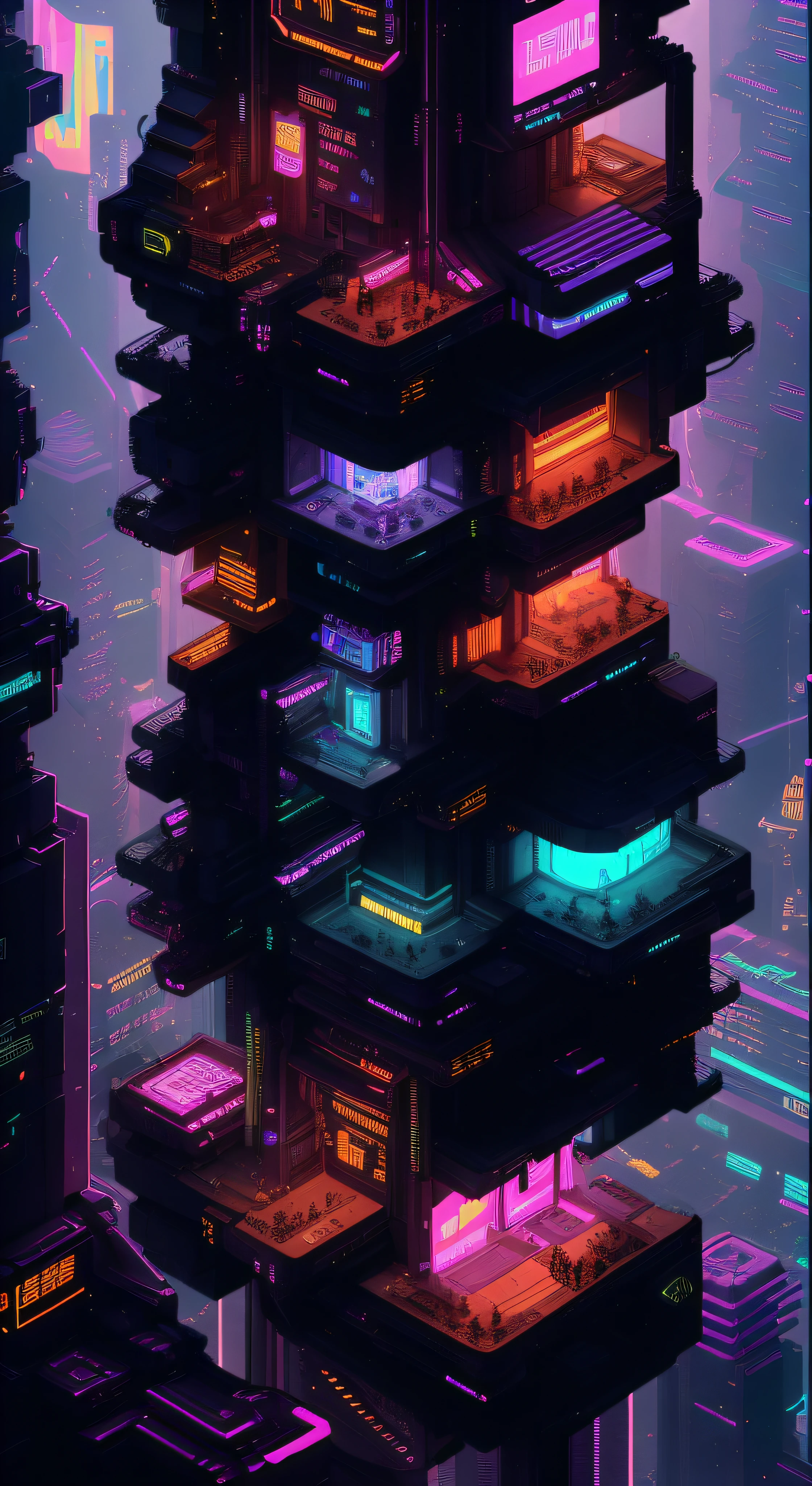 a digital illustration of a futuristic city with a neon tower, cyberpunk art style, cyberpunk themed art, cyberpunk pixel art, cyberpunk vibe, cyberpunk vibrant colors, cyberpunk vibes, cyberpunk shading, cyberpunk artstyle, cyberpunk building, cyberpunk aesthetics, cyberpunk aesthetic, detailed cyberpunk illustration, cyberpunk art, dreamy colorful cyberpunk colors, cyberpunk illustration, cyberpunk background, cyberpunk architecture