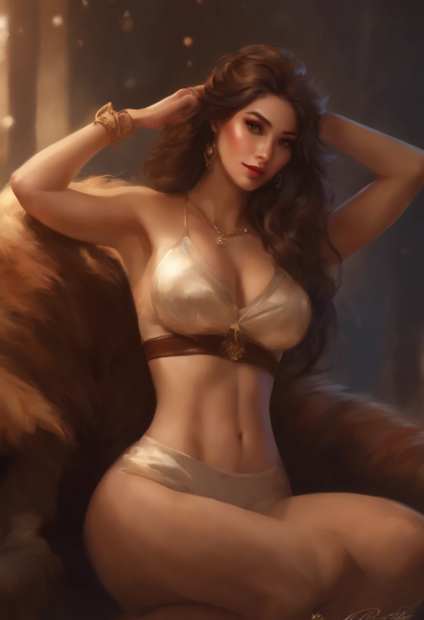 uploaded on e621, by personalami, Michael & Inessa Garmash, Ruan Jia, Pino Daeni, solo, (brown fur), (light brown underbelly), female anthropomorphic horse, (random mammal:1.3), (anthro:1.3), (female:1.4), (Dynamic angle), global illumination,, (large breasts, sagging breasts:1.2), detailed eyes, detailed fluffy fur, detailed face, big fluffy tail, short hair, digitigrade, legs up, sexy pose, wearing thigh highs, digital painting, natural lighting, photorealistic, (smug face), cocky, smiling, huge veiny penis, anal dildo, lube leaking from anal, climax, a lot of cum, abs, muscular, thick