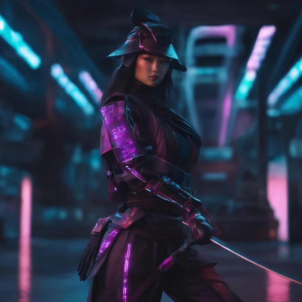 Cyber Ninja Samurai Kunoichi Your Future Aesthetic Cyber HologramData Internet