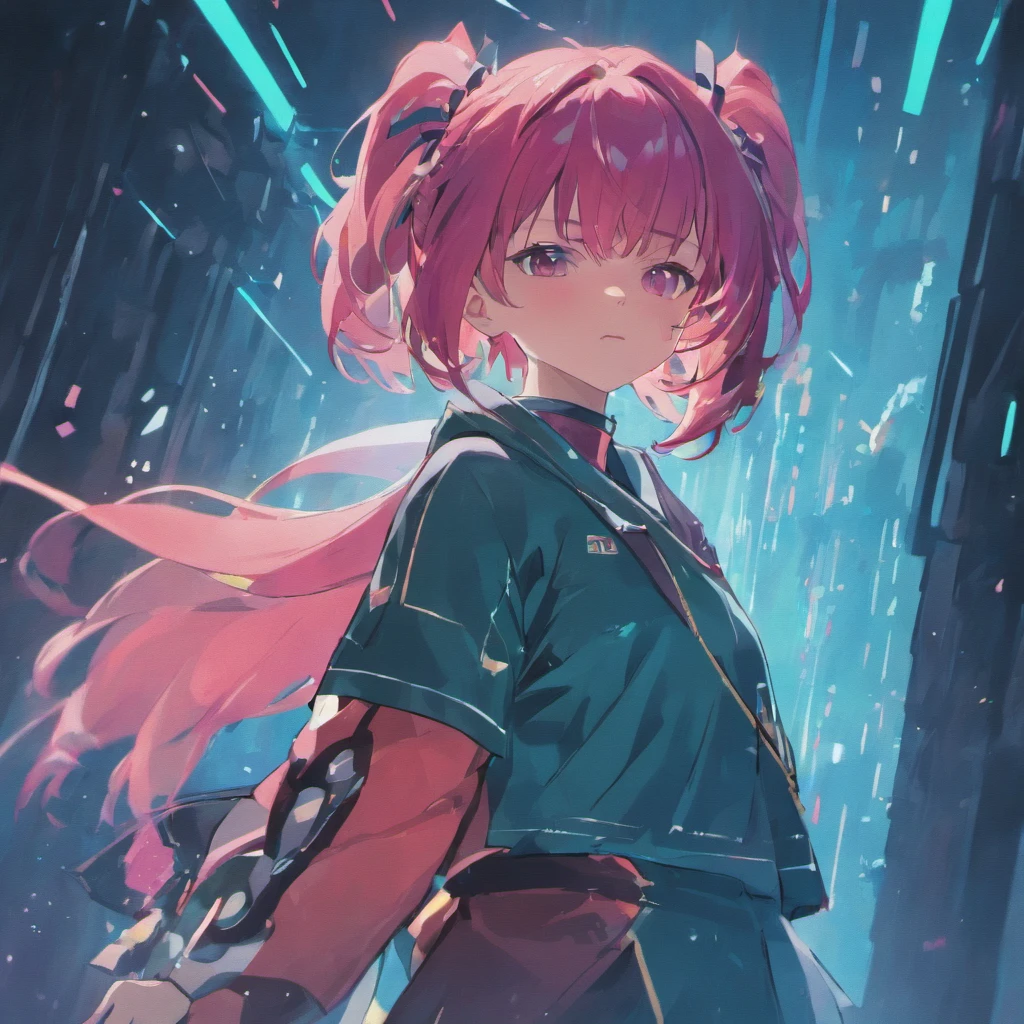 movie「Cyber Ninja」A scene of Samurai Kunoichi poseing Your Future Aesthetic Cyber Hologram Data Internet Catester Japan Japanese 8K Master Piece