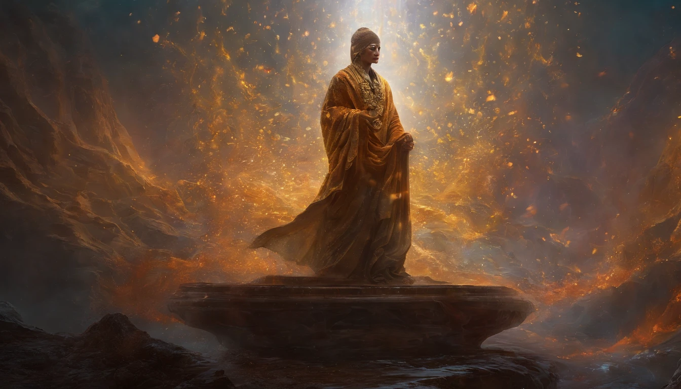 close up, Magic Waterfall, stone stairs, Moonlight, forest, dark and mysterious, Walking monk
Jupiter, Splash Art, Close up of liquid bright moon Buddha monk made of color, Silver, Red, orange, Purple, Light Yellow, Gray golden, Liquid fire,
peony flower, Filigree, The details of filigree, Swirling Fire Flames, Galaxy, color drops, color waves, Moonlight, splash style of colorful paint, hyperdetailed intricately detailed, Unreal Engine, Fantastical, intricate detailes, Splash Screen, Complementary color scheme, Fantasy, Concept art, 8K resolution, masutepiece, Oil Painting, heavy strokes, Paint dripping, splashart, Fantasy Art, Concept art, Perfect composition with centering, Centered, intricate pose, with an intricate,AI_Misaki
colorful, The ultra -The high-definition, 32 k, Complex background of fantastic realism, Dynamic lighting, A light, Digital Painting, intricate pose, Highly detailed complex, Stunning, textured, Iridescent and luminescent scales, Breathtaking beauty, Pure perfection, divine presence, haunting, Impressive, Volumetric Lights, TER, Rays, Vibrant colors reflect, nffsw, Greg Rutkowski