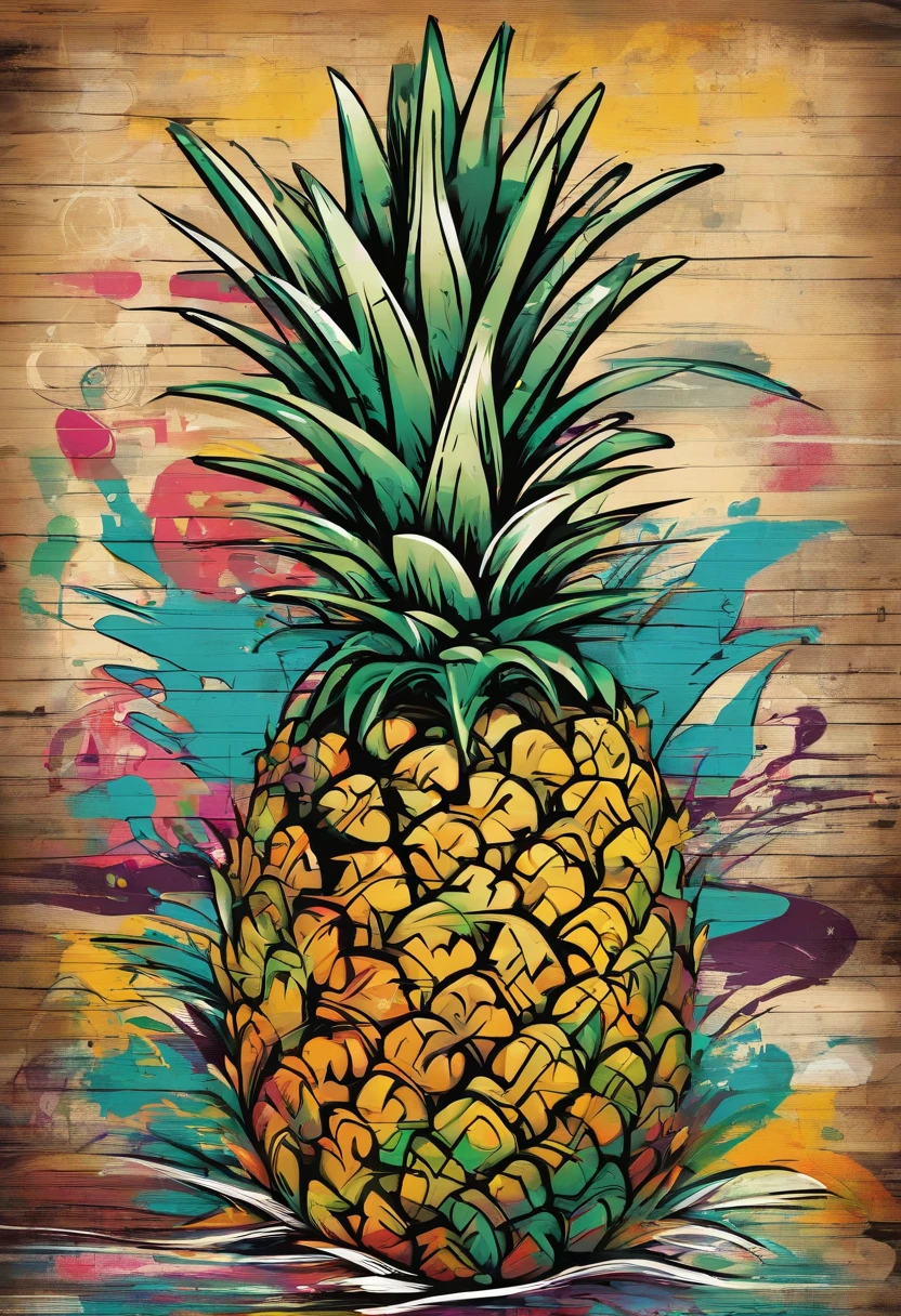 A pineapple on a beach